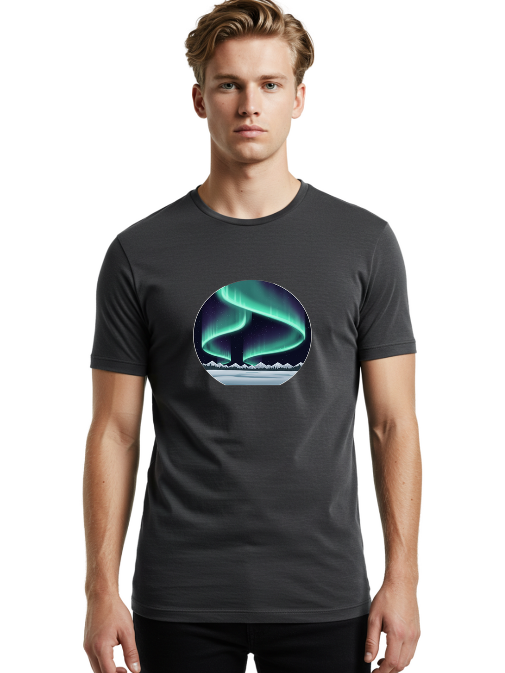 Northern-Lights Men'S Graphic Tee, 100% Cotton, Comfortable Casual Summer Wear, Machine Washable, Vintage Camera, Old Camera, Antique Camera, Black Camera, Classic Photography, Photography Equipment, Nostalgic Device, Film Camera, Camera Art Baj128