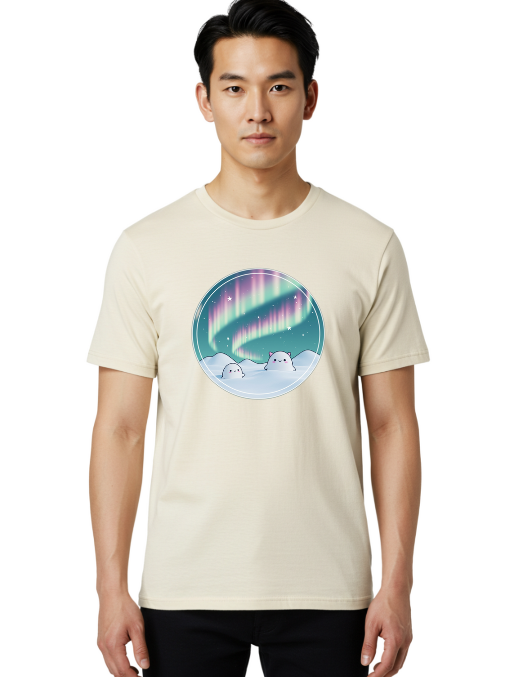 Nyan-Cat-Aurora Men'S Graphic Tee, 100% Cotton, Comfortable Casual Summer Wear, Machine Washable, Vintage Camera, Old Camera, Antique Camera, Black Camera, Classic Photography, Photography Equipment, Nostalgic Device, Film Camera, Camera Art Baj129