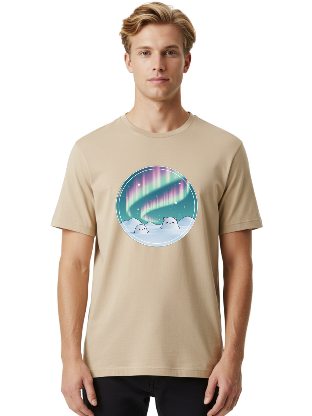 Nyan-Cat-Aurora Men'S Graphic Tee, 100% Cotton, Comfortable Casual Summer Wear, Machine Washable, Vintage Camera, Old Camera, Antique Camera, Black Camera, Classic Photography, Photography Equipment, Nostalgic Device, Film Camera, Camera Art Baj129