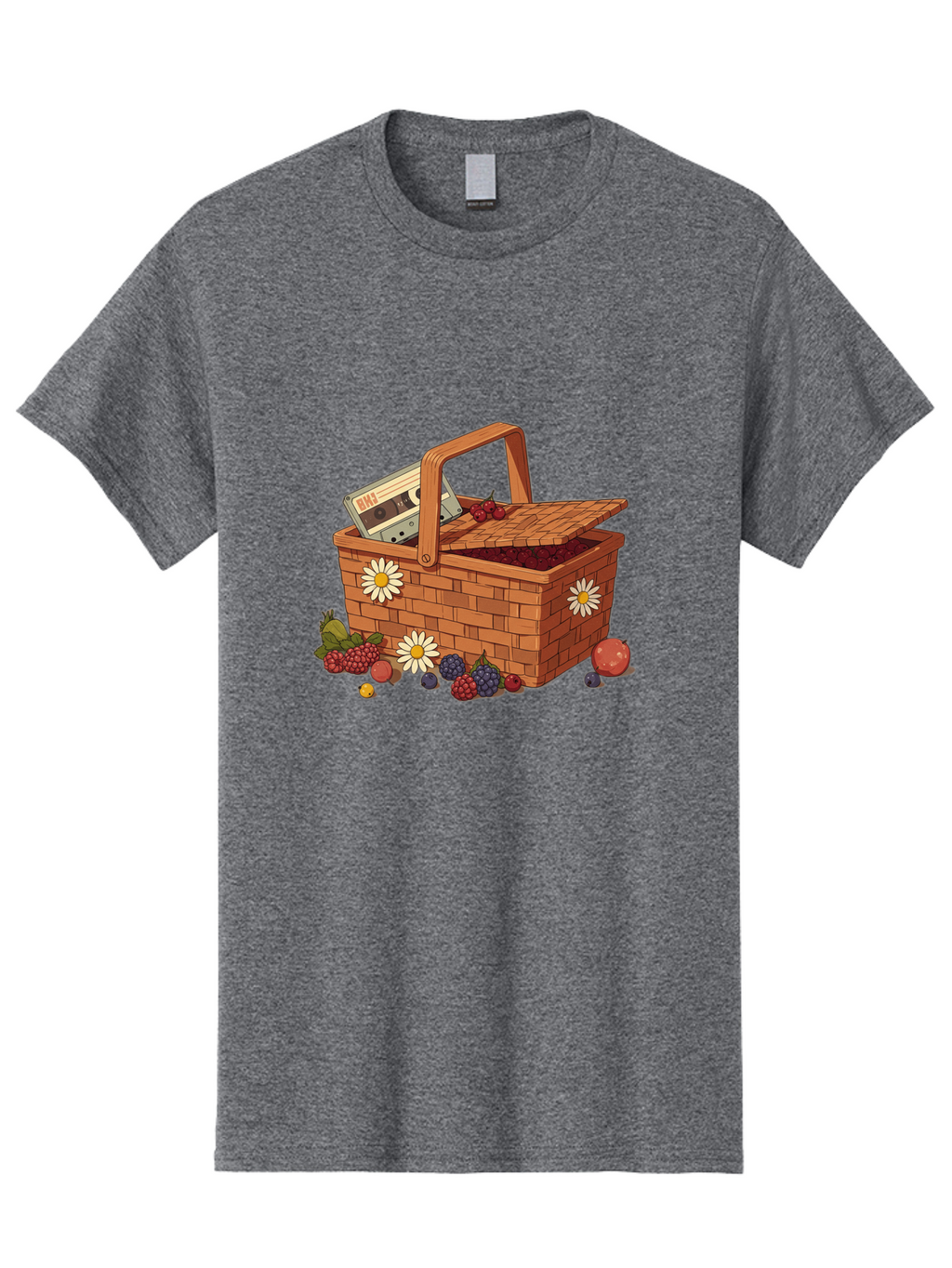 Ohl-Cassette-Picnic-Basket Men'S Graphic Tee, 100% Cotton, Comfortable Casual Summer Wear, Machine Washable, Vintage Camera, Old Camera, Antique Camera, Black Camera, Classic Photography, Photography Equipment, Nostalgic Device, Film Camera, Baj130