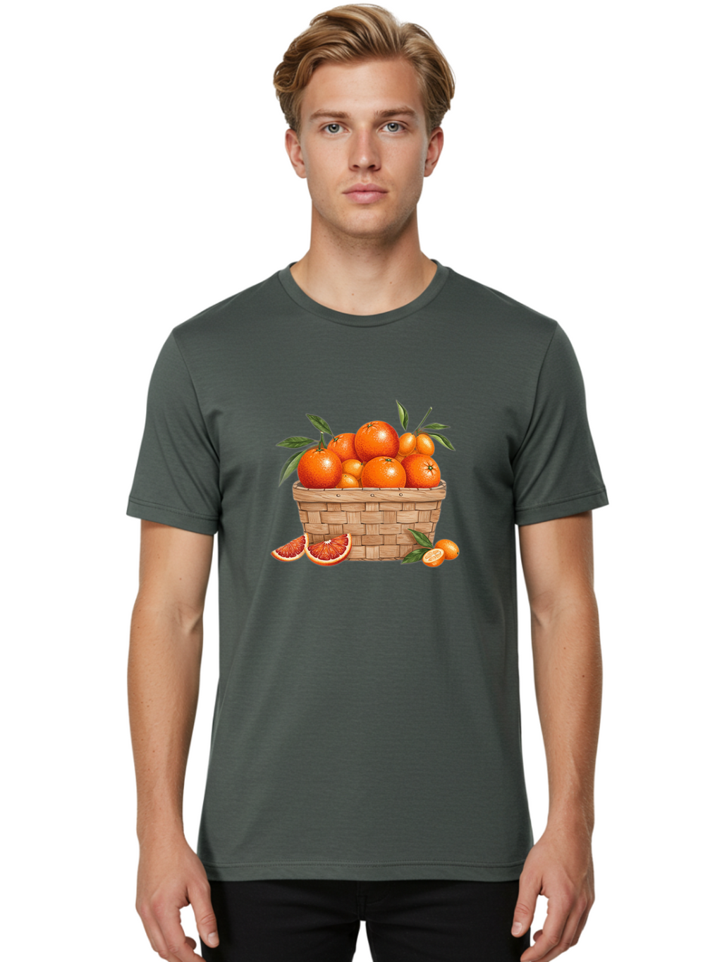 Oranges-In-Basket Men'S Graphic Tee, 100% Cotton, Comfortable Casual Summer Wear, Machine Washable, Vintage Camera, Old Camera, Antique Camera, Black Camera, Classic Photography, Photography Equipment, Nostalgic Device, Film Camera, Camera Art Baj132