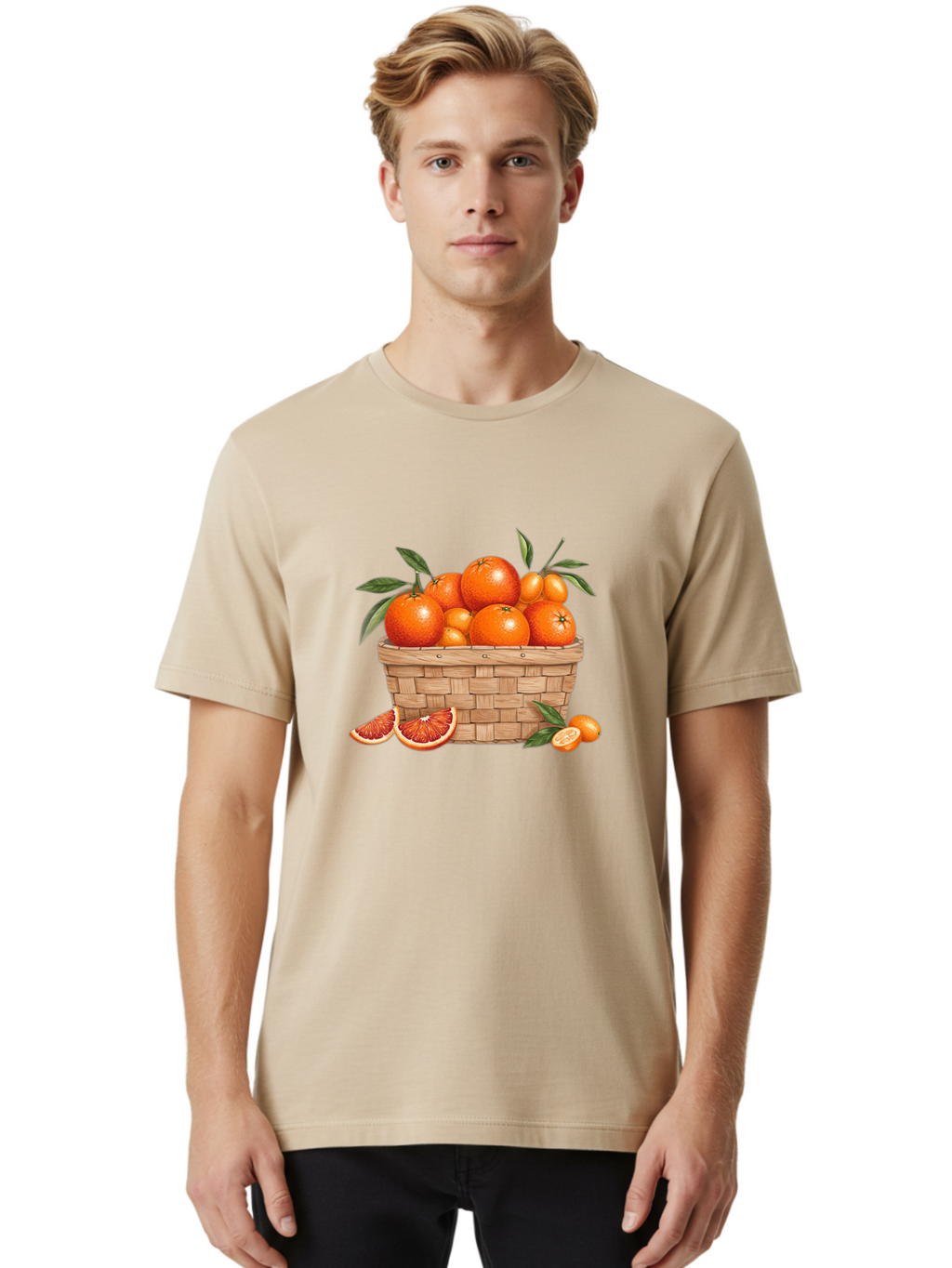 Oranges-In-Basket Men'S Graphic Tee, 100% Cotton, Comfortable Casual Summer Wear, Machine Washable, Vintage Camera, Old Camera, Antique Camera, Black Camera, Classic Photography, Photography Equipment, Nostalgic Device, Film Camera, Camera Art Baj132