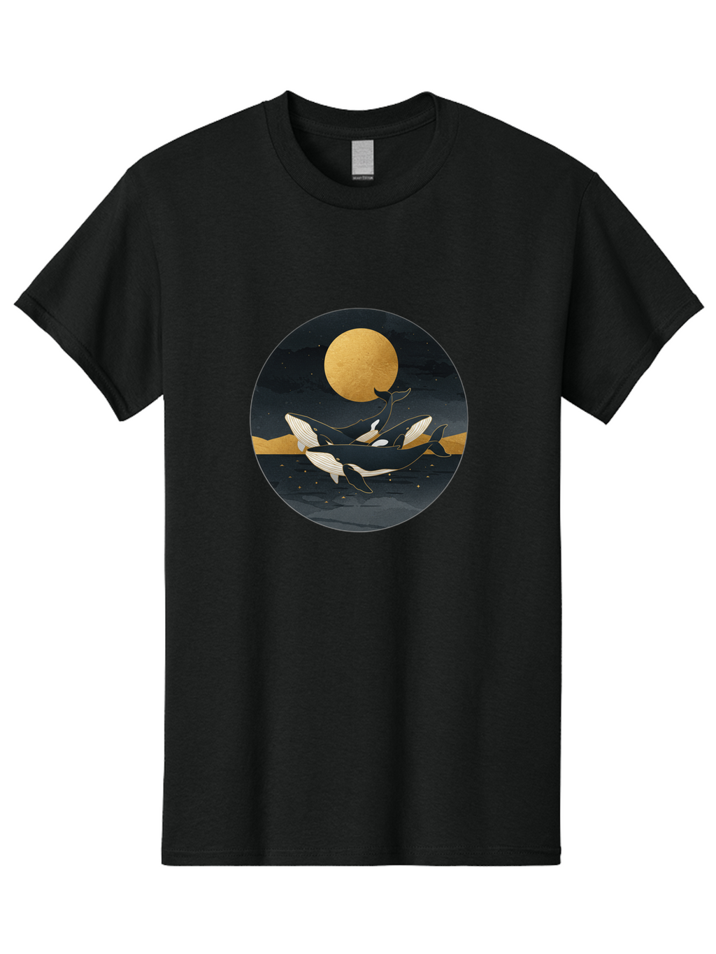 Orca-Whales-Under-Moon Men'S Graphic Tee, 100% Cotton, Comfortable Casual Summer Wear, Machine Washable, Vintage Camera, Old Camera, Antique Camera, Black Camera, Classic Photography, Photography Equipment, Nostalgic Device, Film Camera, Baj135