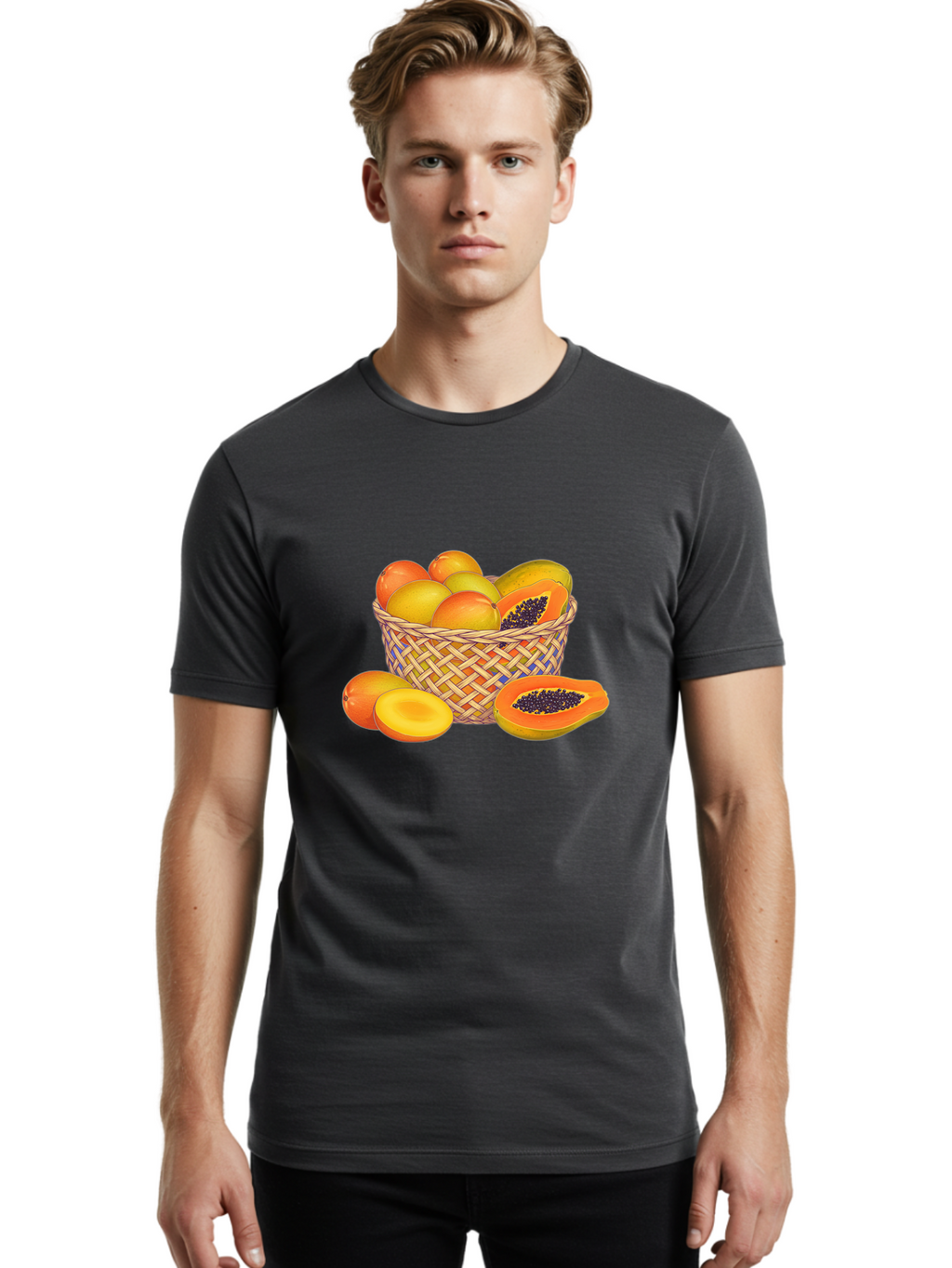 Papaya-Basket Men'S Graphic Tee, 100% Cotton, Comfortable Casual Summer Wear, Machine Washable, Vintage Camera, Old Camera, Antique Camera, Black Camera, Classic Photography, Photography Equipment, Nostalgic Device, Film Camera, Camera Art Baj143