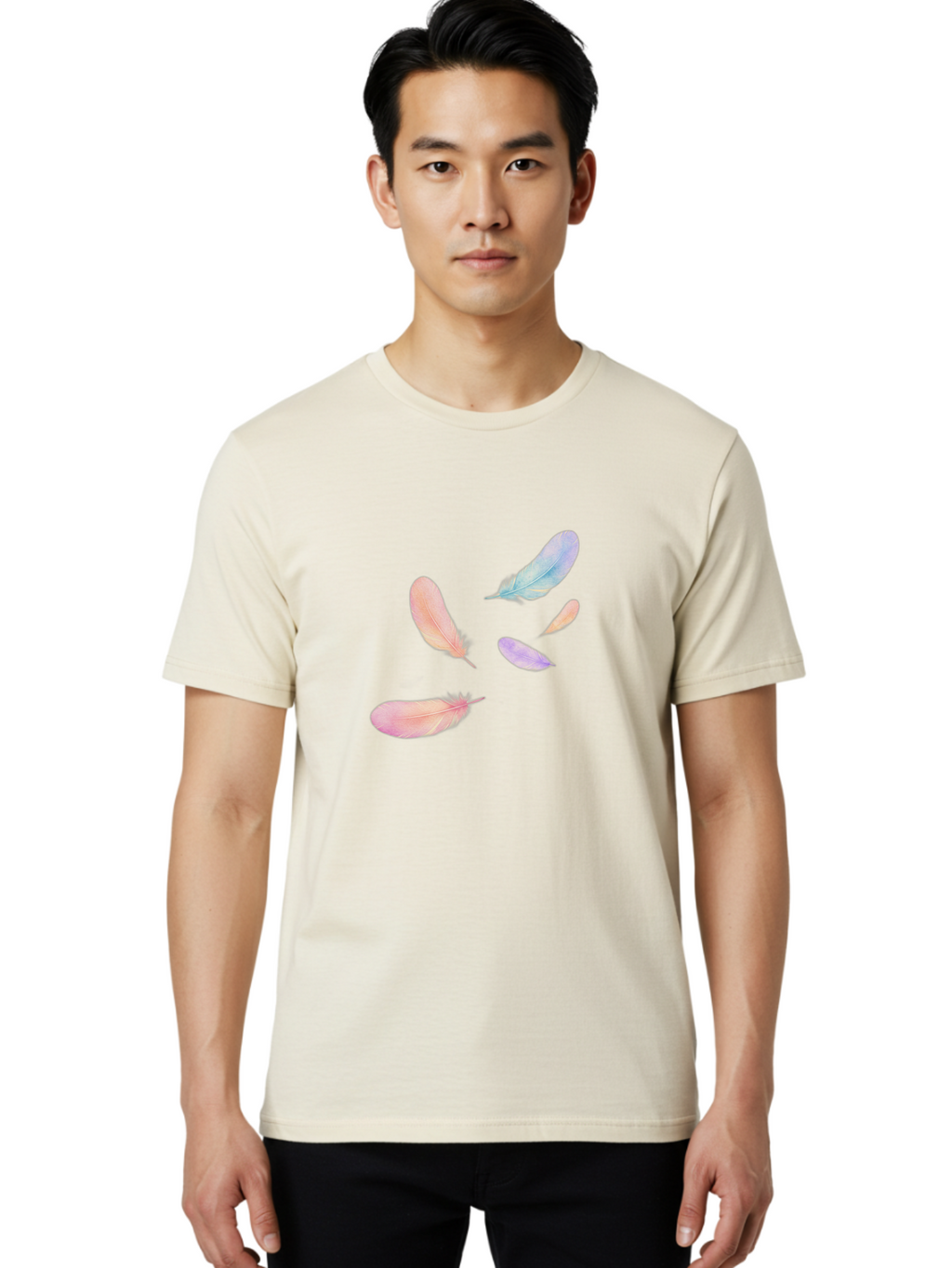 Pastel-Feathers Men'S Graphic Tee, 100% Cotton, Comfortable Casual Summer Wear, Machine Washable, Vintage Camera, Old Camera, Antique Camera, Black Camera, Classic Photography, Photography Equipment, Nostalgic Device, Film Camera, Camera Art Baj145