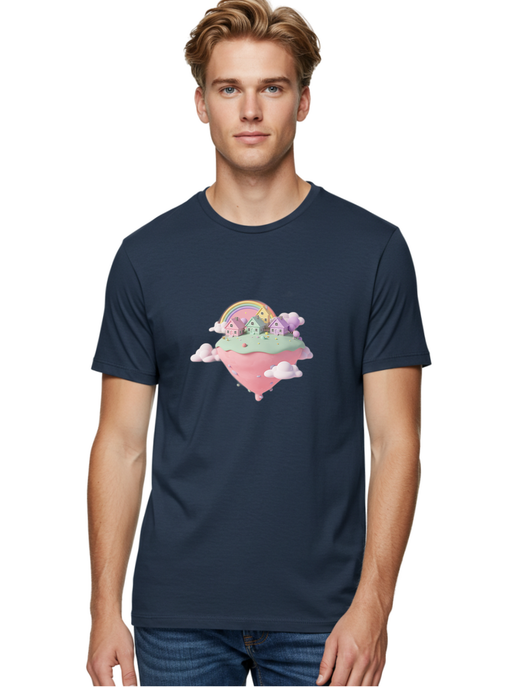 Pastel-Rainbow-Houses Men'S Graphic Tee, 100% Cotton, Comfortable Casual Summer Wear, Machine Washable, Vintage Camera, Old Camera, Antique Camera, Black Camera, Classic Photography, Photography Equipment, Nostalgic Device, Film Camera, Baj146