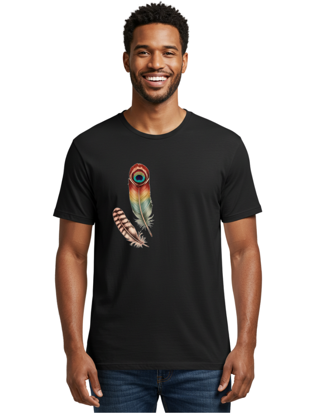 Peacock-Feather Men'S Graphic Tee, 100% Cotton, Comfortable Casual Summer Wear, Machine Washable, Vintage Camera, Old Camera, Antique Camera, Black Camera, Classic Photography, Photography Equipment, Nostalgic Device, Film Camera, Camera Art Baj150