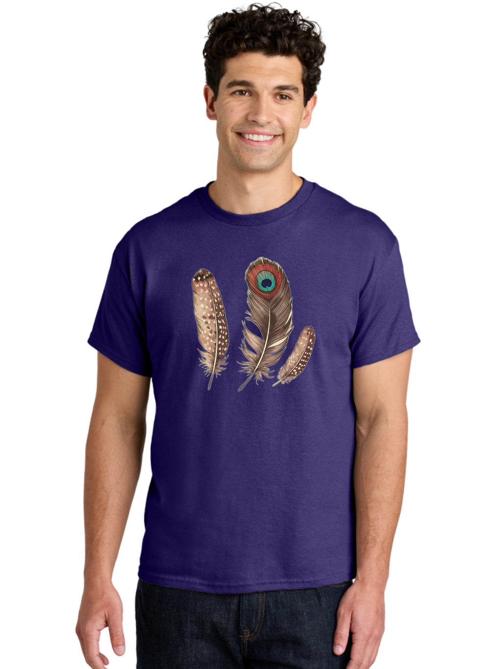 Peacock-Feathers-1 Men'S Graphic Tee, 100% Cotton, Comfortable Casual Summer Wear, Machine Washable, Vintage Camera, Old Camera, Antique Camera, Black Camera, Classic Photography, Photography Equipment, Nostalgic Device, Film Camera, Baj151