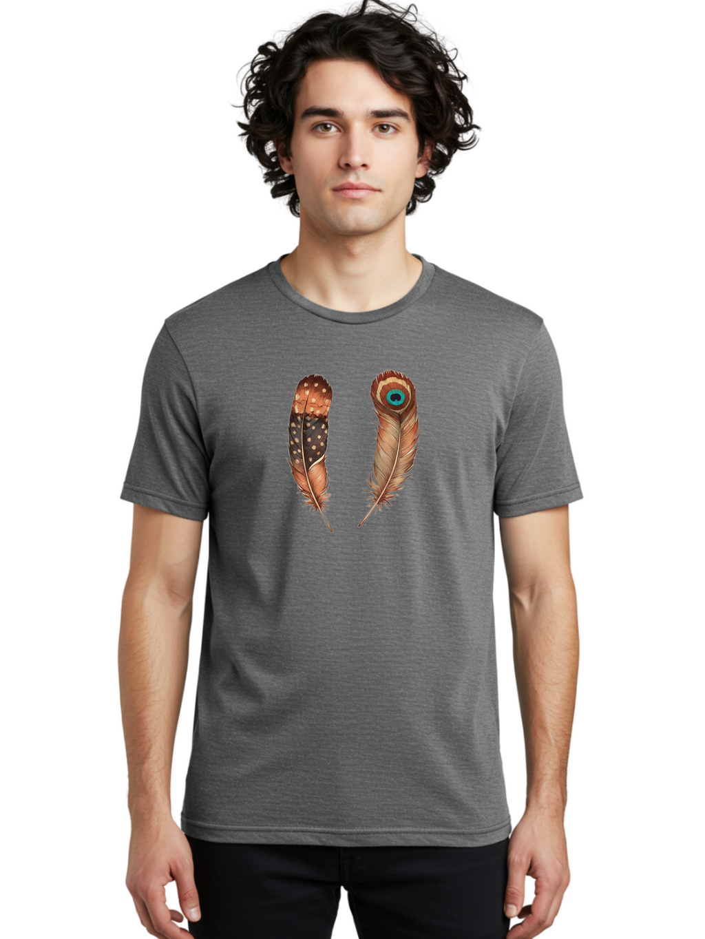 Peacock-Feathers-2 Men'S Graphic Tee, 100% Cotton, Comfortable Casual Summer Wear, Machine Washable, Vintage Camera, Old Camera, Antique Camera, Black Camera, Classic Photography, Photography Equipment, Nostalgic Device, Film Camera, Baj152