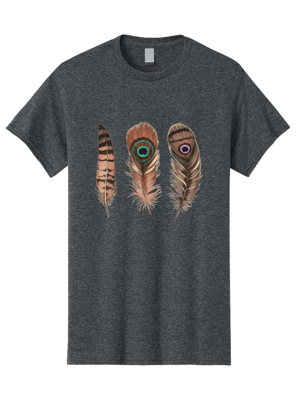Peacock-Feathers-3 Men'S Graphic Tee, 100% Cotton, Comfortable Casual Summer Wear, Machine Washable, Vintage Camera, Old Camera, Antique Camera, Black Camera, Classic Photography, Photography Equipment, Nostalgic Device, Film Camera, Baj153