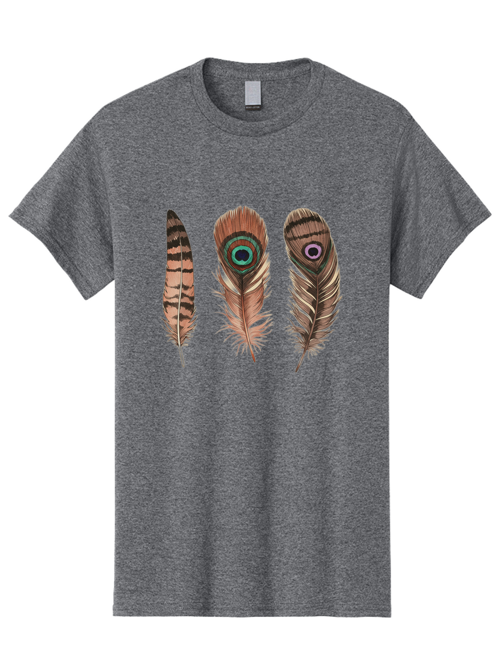 Peacock-Feathers-3 Men'S Graphic Tee, 100% Cotton, Comfortable Casual Summer Wear, Machine Washable, Vintage Camera, Old Camera, Antique Camera, Black Camera, Classic Photography, Photography Equipment, Nostalgic Device, Film Camera, Baj153
