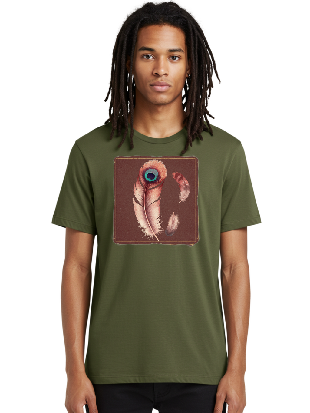 Peacock-Feathers-5 Men'S Graphic Tee, 100% Cotton, Comfortable Casual Summer Wear, Machine Washable, Vintage Camera, Old Camera, Antique Camera, Black Camera, Classic Photography, Photography Equipment, Nostalgic Device, Film Camera, Baj155