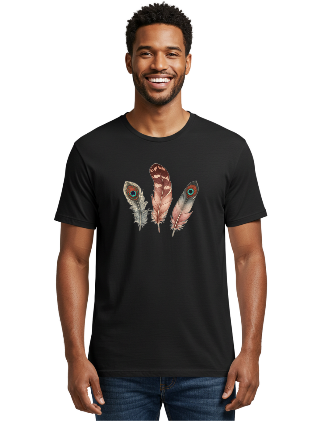 Peacock-Feathers Men'S Graphic Tee, 100% Cotton, Comfortable Casual Summer Wear, Machine Washable, Vintage Camera, Old Camera, Antique Camera, Black Camera, Classic Photography, Photography Equipment, Nostalgic Device, Film Camera, Camera Art Baj156