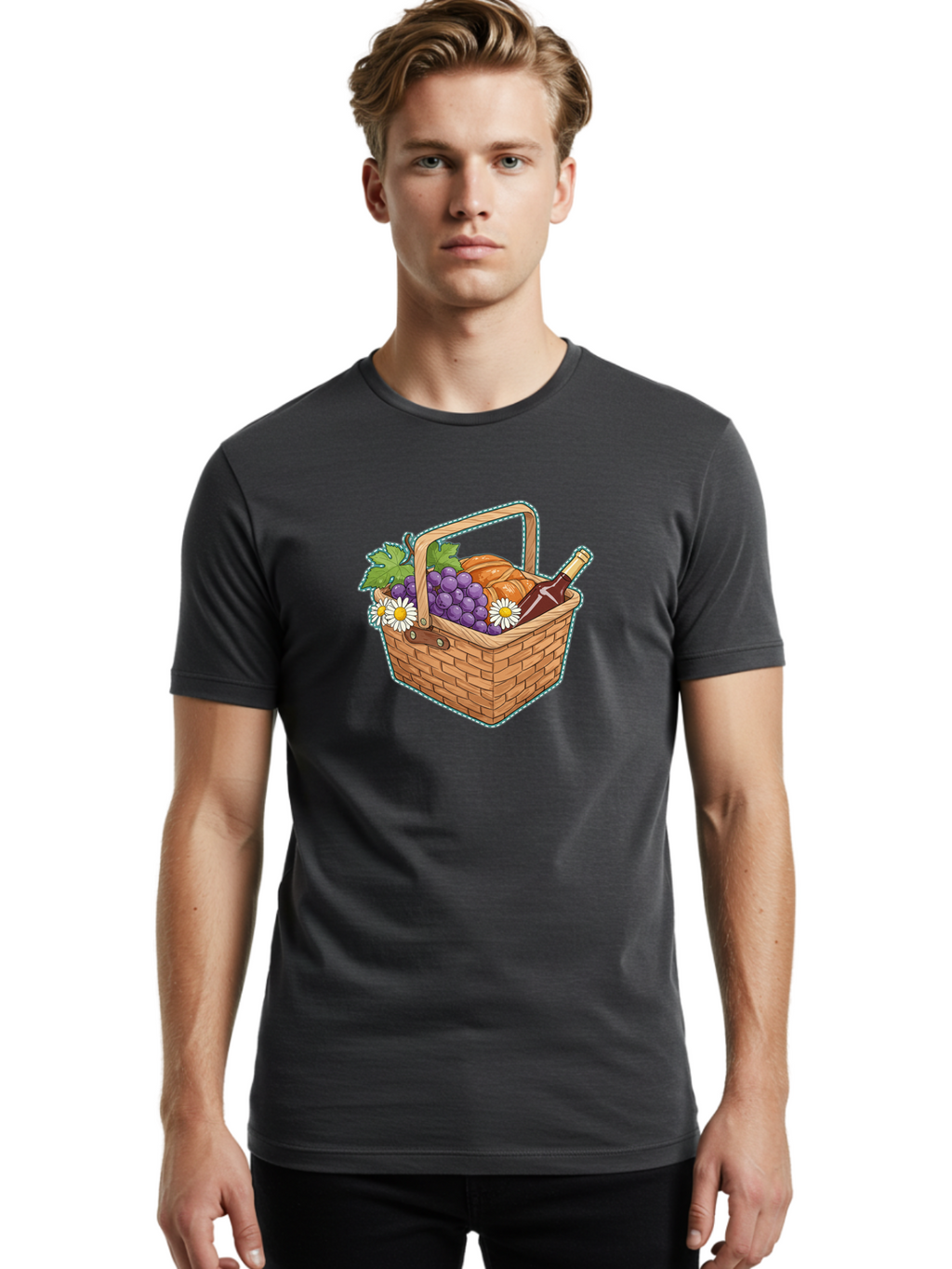 Picnic-Basket Men'S Graphic Tee, 100% Cotton, Comfortable Casual Summer Wear, Machine Washable, Vintage Camera, Old Camera, Antique Camera, Black Camera, Classic Photography, Photography Equipment, Nostalgic Device, Film Camera, Camera Art Baj162