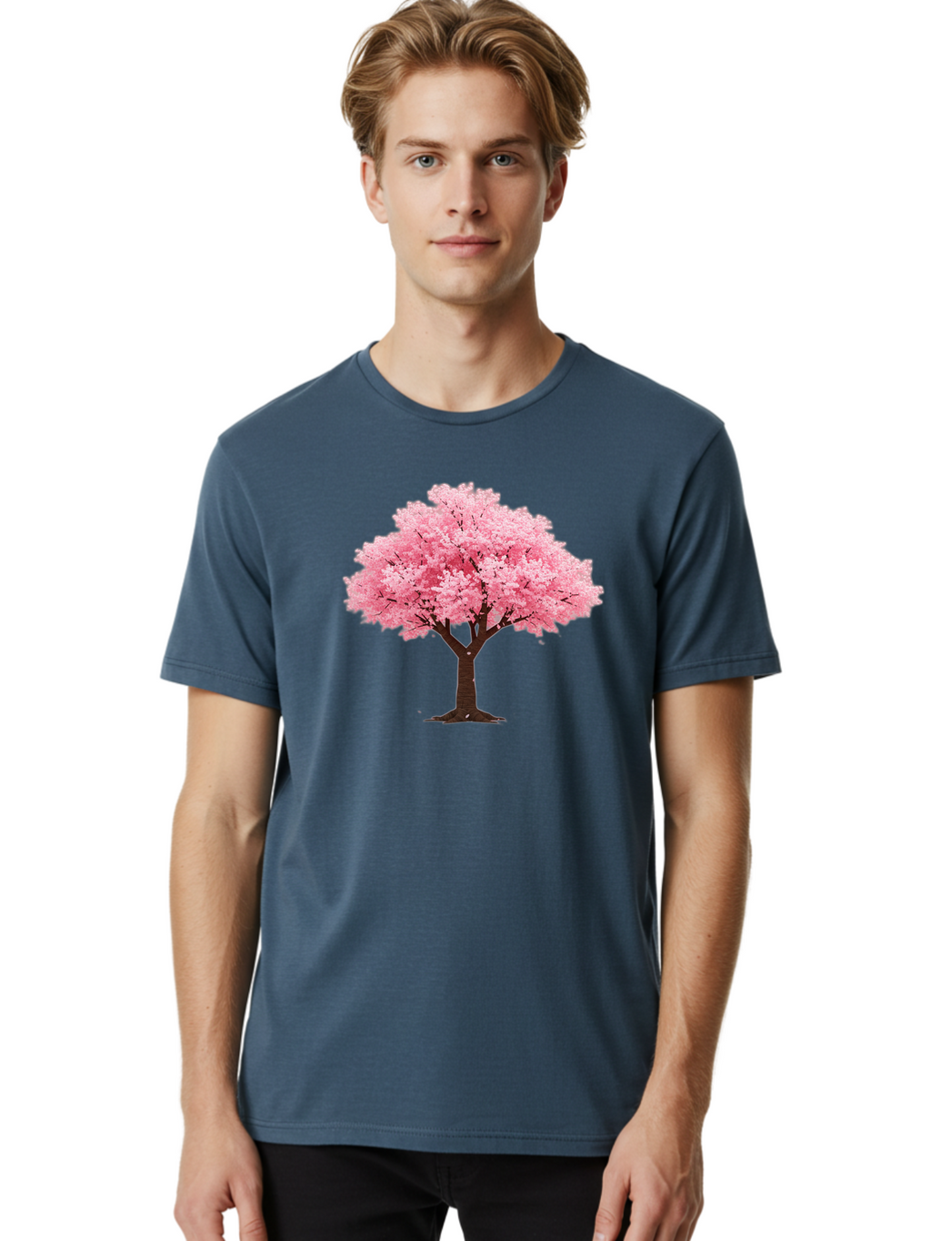 Pink-Cherry-Blossom-Tree Men'S Graphic Tee, 100% Cotton, Comfortable Casual Summer Wear, Machine Washable, Vintage Camera, Old Camera, Antique Camera, Black Camera, Classic Photography, Photography Equipment, Nostalgic Device, Film Camera, Baj168