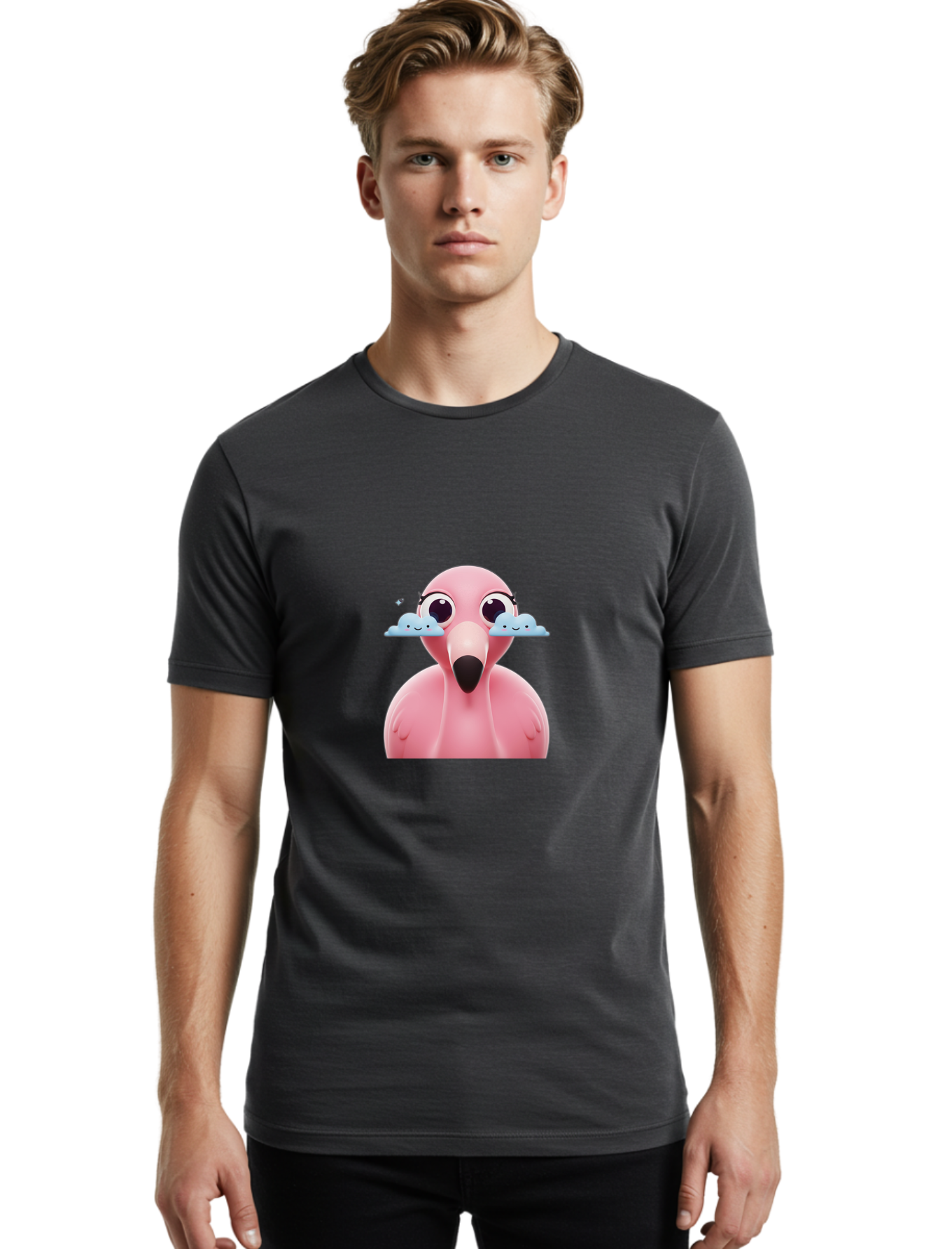 Pink-Flamingo-4 Men'S Graphic Tee, 100% Cotton, Comfortable Casual Summer Wear, Machine Washable, Vintage Camera, Old Camera, Antique Camera, Black Camera, Classic Photography, Photography Equipment, Nostalgic Device, Film Camera, Camera Art Baj179