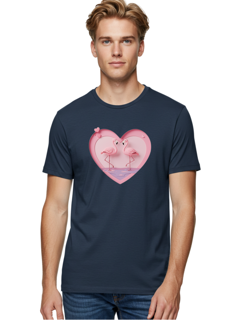 Pink-Flamingos-Heart Men'S Graphic Tee, 100% Cotton, Comfortable Casual Summer Wear, Machine Washable, Vintage Camera, Old Camera, Antique Camera, Black Camera, Classic Photography, Photography Equipment, Nostalgic Device, Film Camera, Baj187