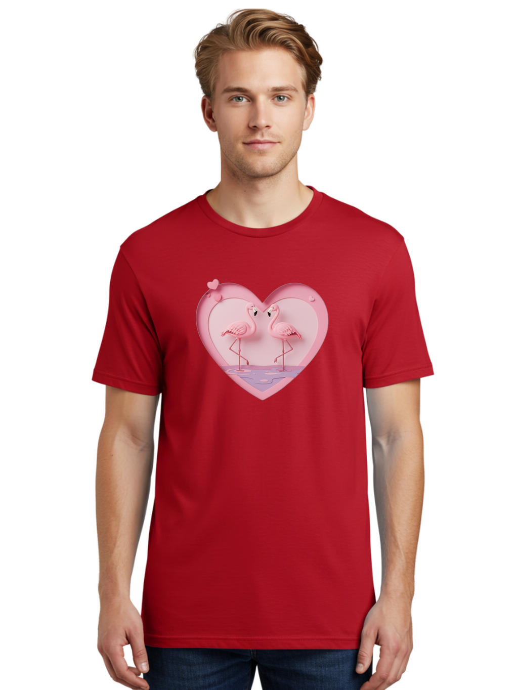 Pink-Flamingos-Heart Men'S Graphic Tee, 100% Cotton, Comfortable Casual Summer Wear, Machine Washable, Vintage Camera, Old Camera, Antique Camera, Black Camera, Classic Photography, Photography Equipment, Nostalgic Device, Film Camera, Baj187