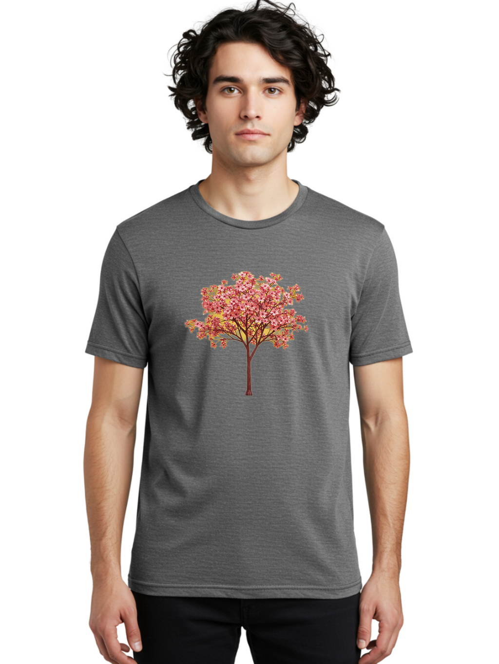 Pink-Flowering-Tree Men'S Graphic Tee, 100% Cotton, Comfortable Casual Summer Wear, Machine Washable, Vintage Camera, Old Camera, Antique Camera, Black Camera, Classic Photography, Photography Equipment, Nostalgic Device, Film Camera, Baj189