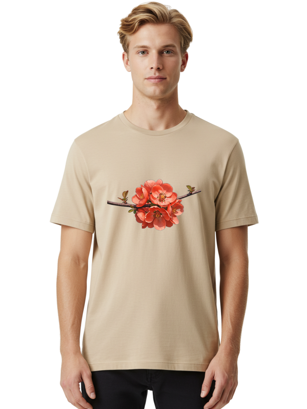 Pink-Flowers-1 Men'S Graphic Tee, 100% Cotton, Comfortable Casual Summer Wear, Machine Washable, Vintage Camera, Old Camera, Antique Camera, Black Camera, Classic Photography, Photography Equipment, Nostalgic Device, Film Camera, Camera Art Baj190