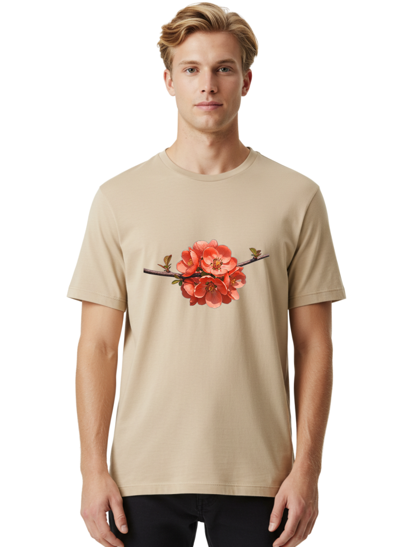 Pink-Flowers-1 Men'S Graphic Tee, 100% Cotton, Comfortable Casual Summer Wear, Machine Washable, Vintage Camera, Old Camera, Antique Camera, Black Camera, Classic Photography, Photography Equipment, Nostalgic Device, Film Camera, Camera Art Baj190