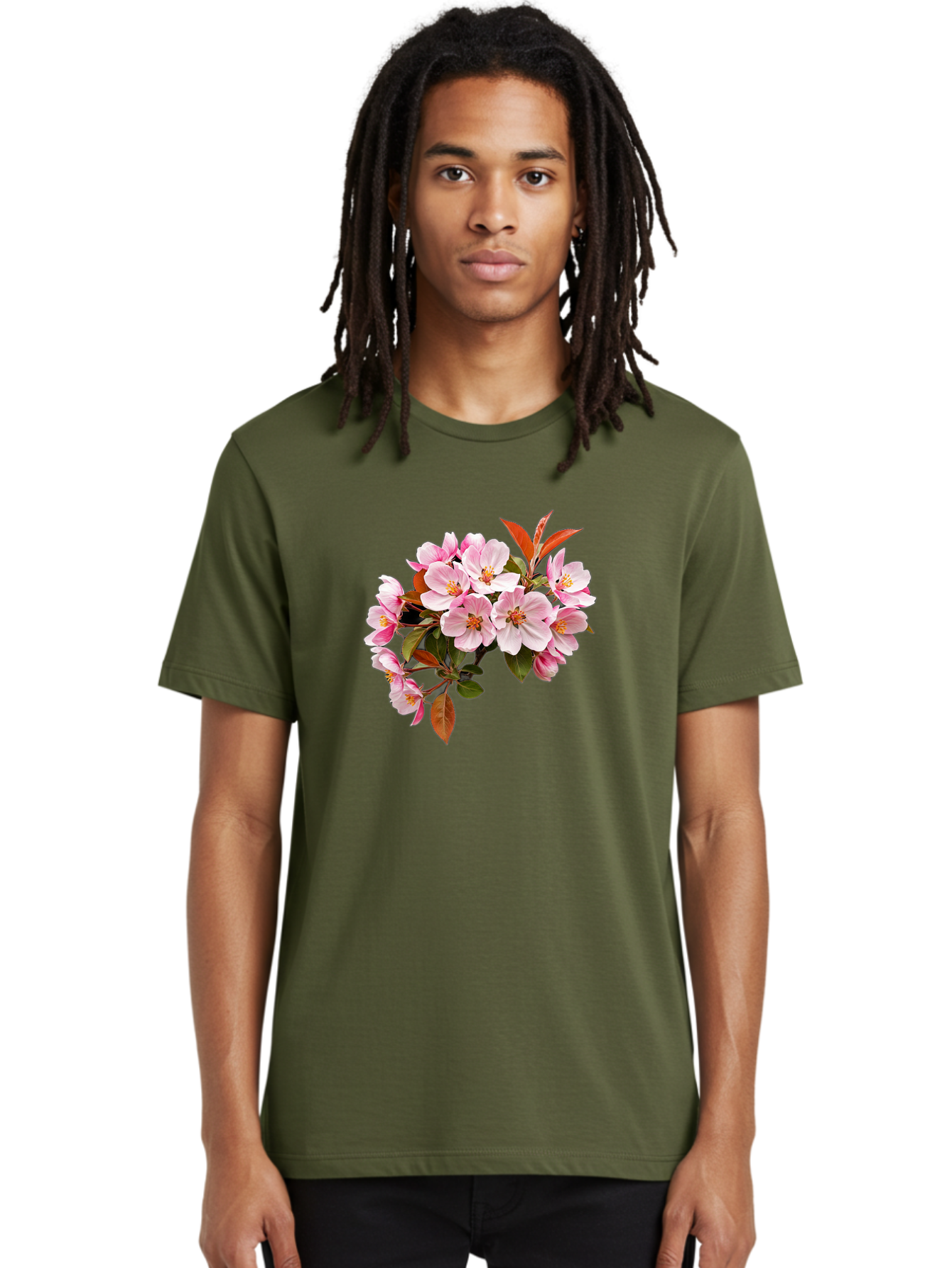 Pink-Flowers-2 Men'S Graphic Tee, 100% Cotton, Comfortable Casual Summer Wear, Machine Washable, Vintage Camera, Old Camera, Antique Camera, Black Camera, Classic Photography, Photography Equipment, Nostalgic Device, Film Camera, Camera Art Baj191