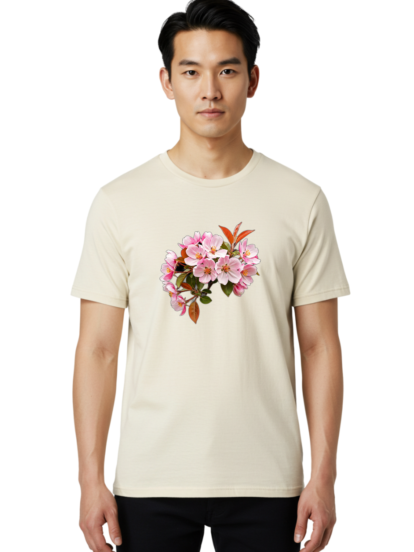 Pink-Flowers-2 Men'S Graphic Tee, 100% Cotton, Comfortable Casual Summer Wear, Machine Washable, Vintage Camera, Old Camera, Antique Camera, Black Camera, Classic Photography, Photography Equipment, Nostalgic Device, Film Camera, Camera Art Baj191
