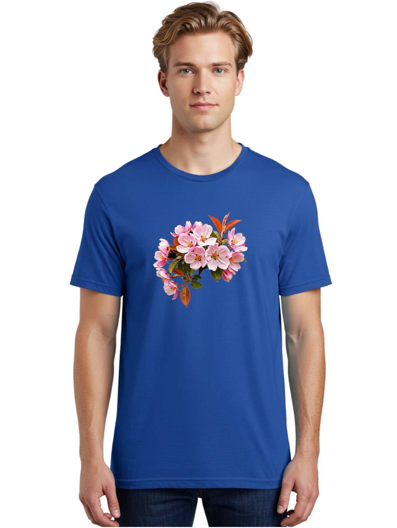 Pink-Flowers-2 Men'S Graphic Tee, 100% Cotton, Comfortable Casual Summer Wear, Machine Washable, Vintage Camera, Old Camera, Antique Camera, Black Camera, Classic Photography, Photography Equipment, Nostalgic Device, Film Camera, Camera Art Baj191