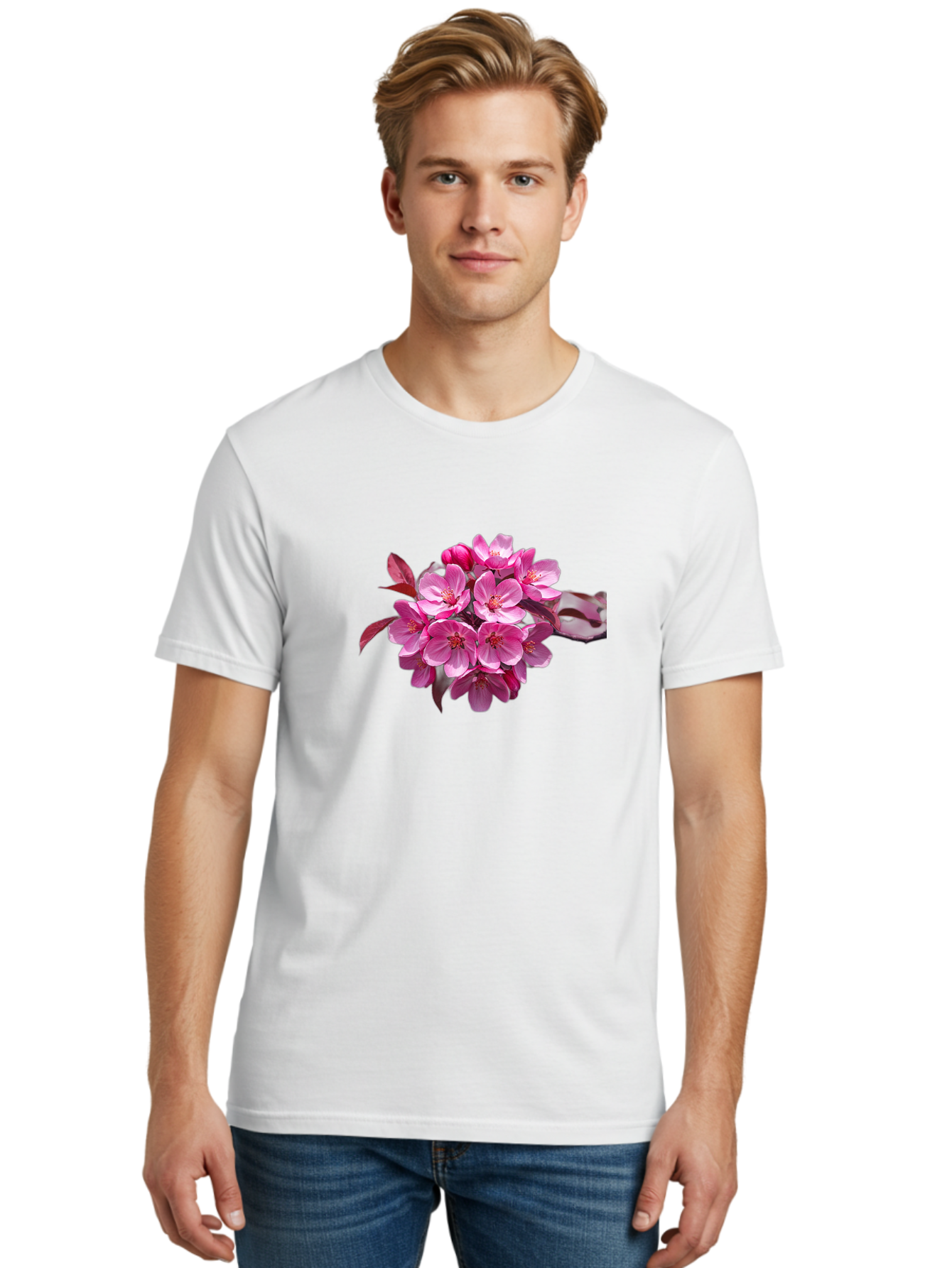 Pink-Flowers Men'S Graphic Tee, 100% Cotton, Comfortable Casual Summer Wear, Machine Washable, Vintage Camera, Old Camera, Antique Camera, Black Camera, Classic Photography, Photography Equipment, Nostalgic Device, Film Camera, Camera Art Baj193