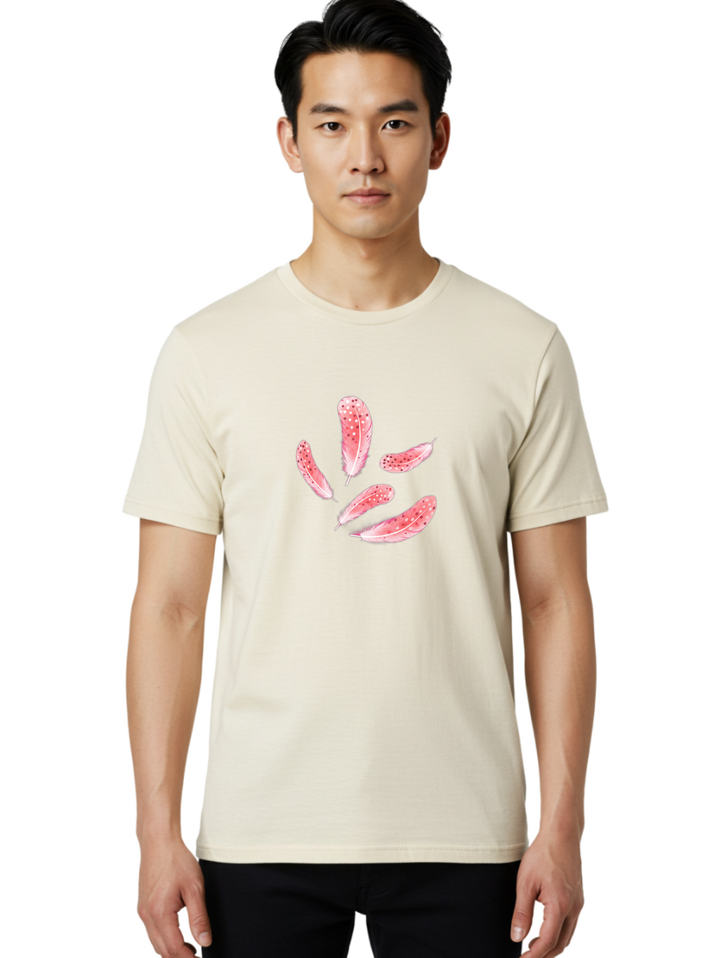 Pink-Spotted-Feathers Men'S Graphic Tee, 100% Cotton, Comfortable Casual Summer Wear, Machine Washable, Vintage Camera, Old Camera, Antique Camera, Black Camera, Classic Photography, Photography Equipment, Nostalgic Device, Film Camera, Baj196