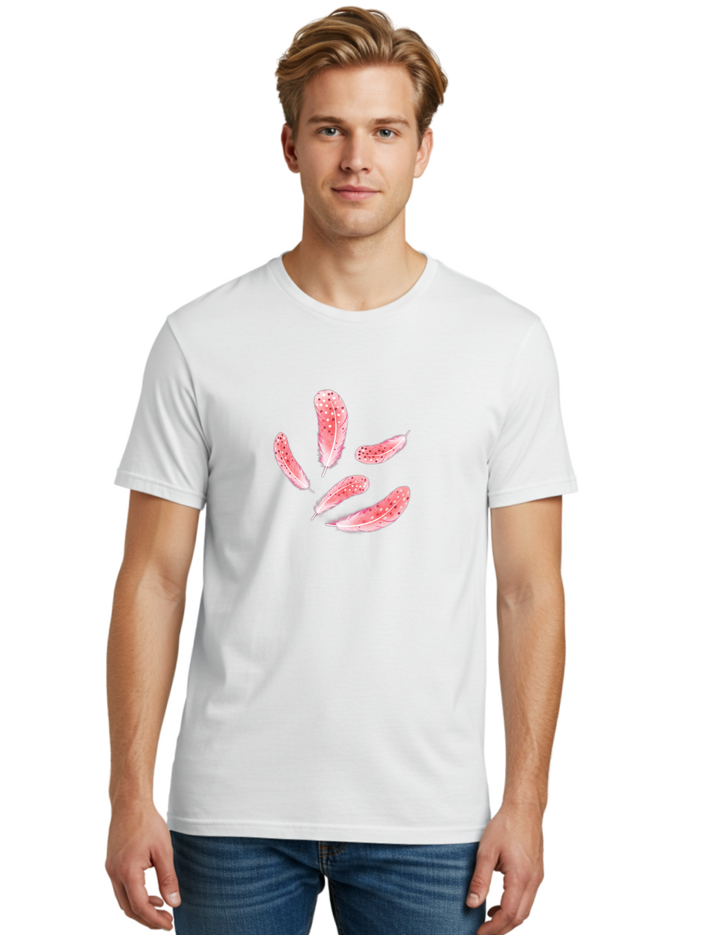 Pink-Spotted-Feathers Men'S Graphic Tee, 100% Cotton, Comfortable Casual Summer Wear, Machine Washable, Vintage Camera, Old Camera, Antique Camera, Black Camera, Classic Photography, Photography Equipment, Nostalgic Device, Film Camera, Baj196