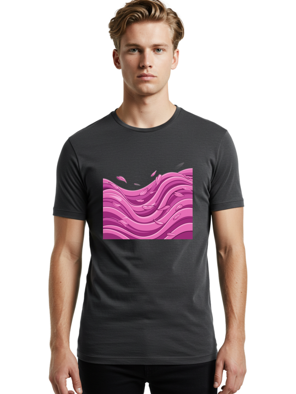 Pink-Waves Men'S Graphic Tee, 100% Cotton, Comfortable Casual Summer Wear, Machine Washable, Vintage Camera, Old Camera, Antique Camera, Black Camera, Classic Photography, Photography Equipment, Nostalgic Device, Film Camera, Camera Art Baj197