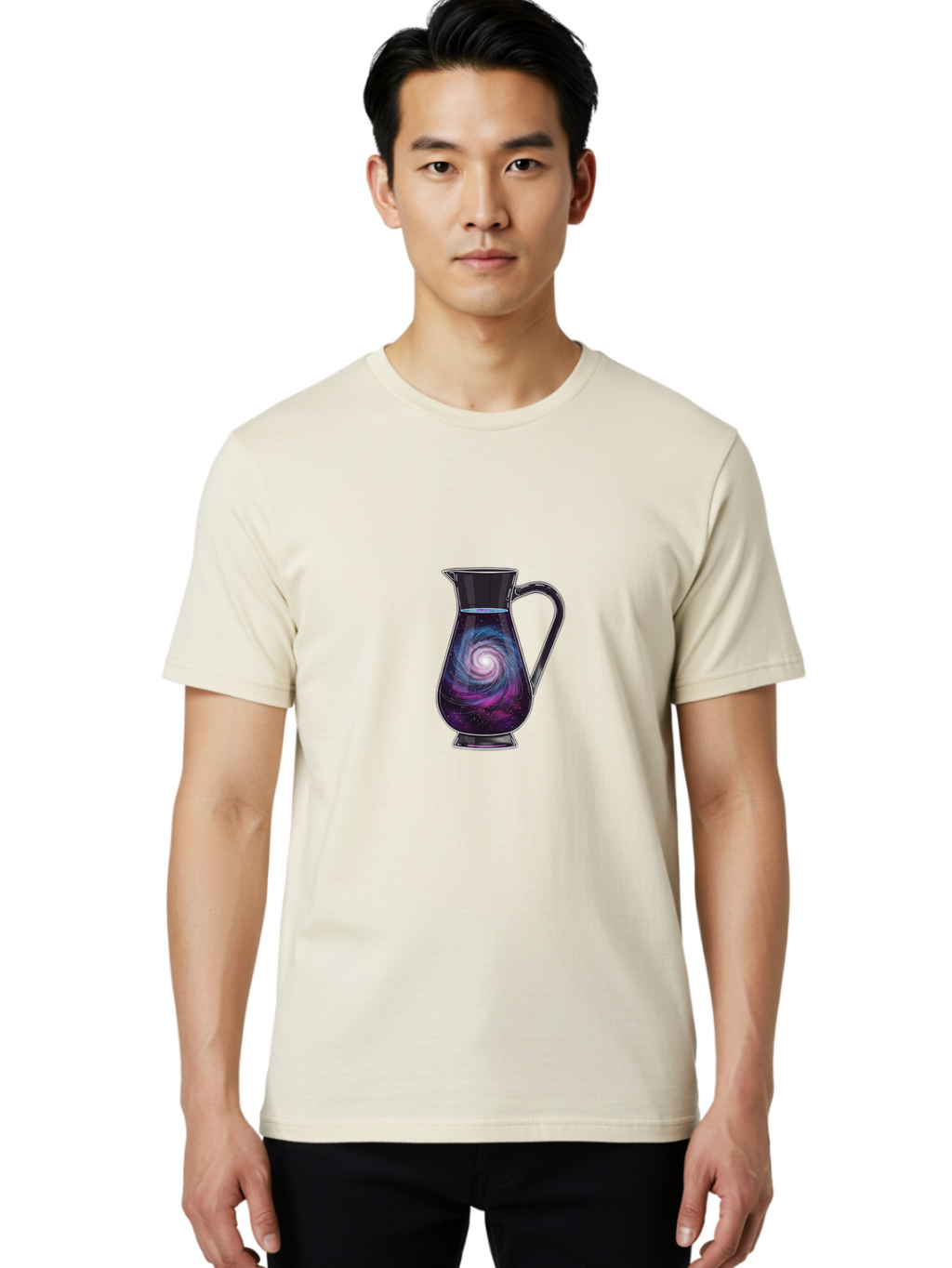 Pitcher-With-Galaxy Men'S Graphic Tee, 100% Cotton, Comfortable Casual Summer Wear, Machine Washable, Vintage Camera, Old Camera, Antique Camera, Black Camera, Classic Photography, Photography Equipment, Nostalgic Device, Film Camera, Baj198