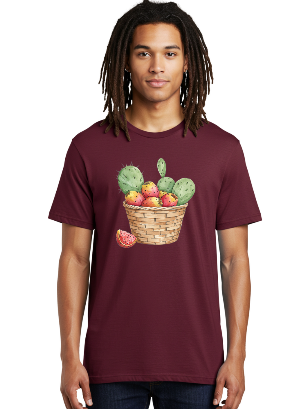 Prickly-Pears-Basket Men'S Graphic Tee, 100% Cotton, Comfortable Casual Summer Wear, Machine Washable, Vintage Camera, Old Camera, Antique Camera, Black Camera, Classic Photography, Photography Equipment, Nostalgic Device, Film Camera, Baj200