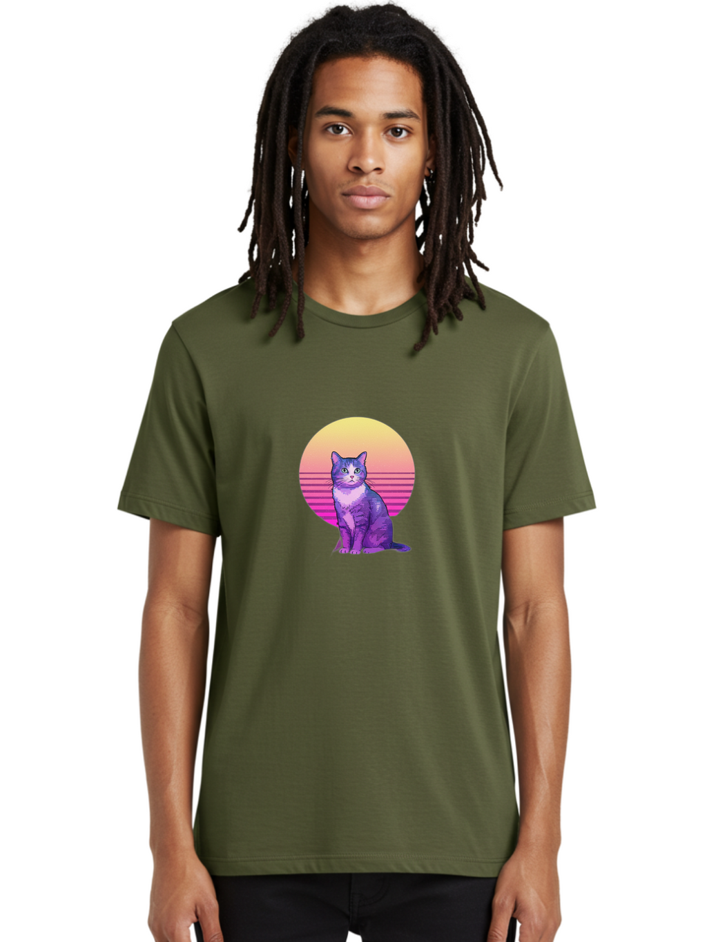 Purple-Cat Men'S Graphic Tee, 100% Cotton, Comfortable Casual Summer Wear, Machine Washable, Vintage Camera, Old Camera, Antique Camera, Black Camera, Classic Photography, Photography Equipment, Nostalgic Device, Film Camera, Camera Art Baj201