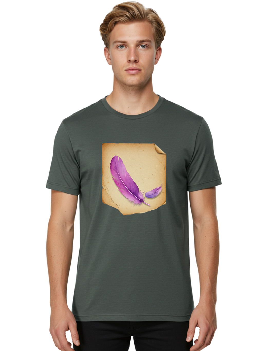 Purple-Feathers Men'S Graphic Tee, 100% Cotton, Comfortable Casual Summer Wear, Machine Washable, Vintage Camera, Old Camera, Antique Camera, Black Camera, Classic Photography, Photography Equipment, Nostalgic Device, Film Camera, Camera Art Baj202
