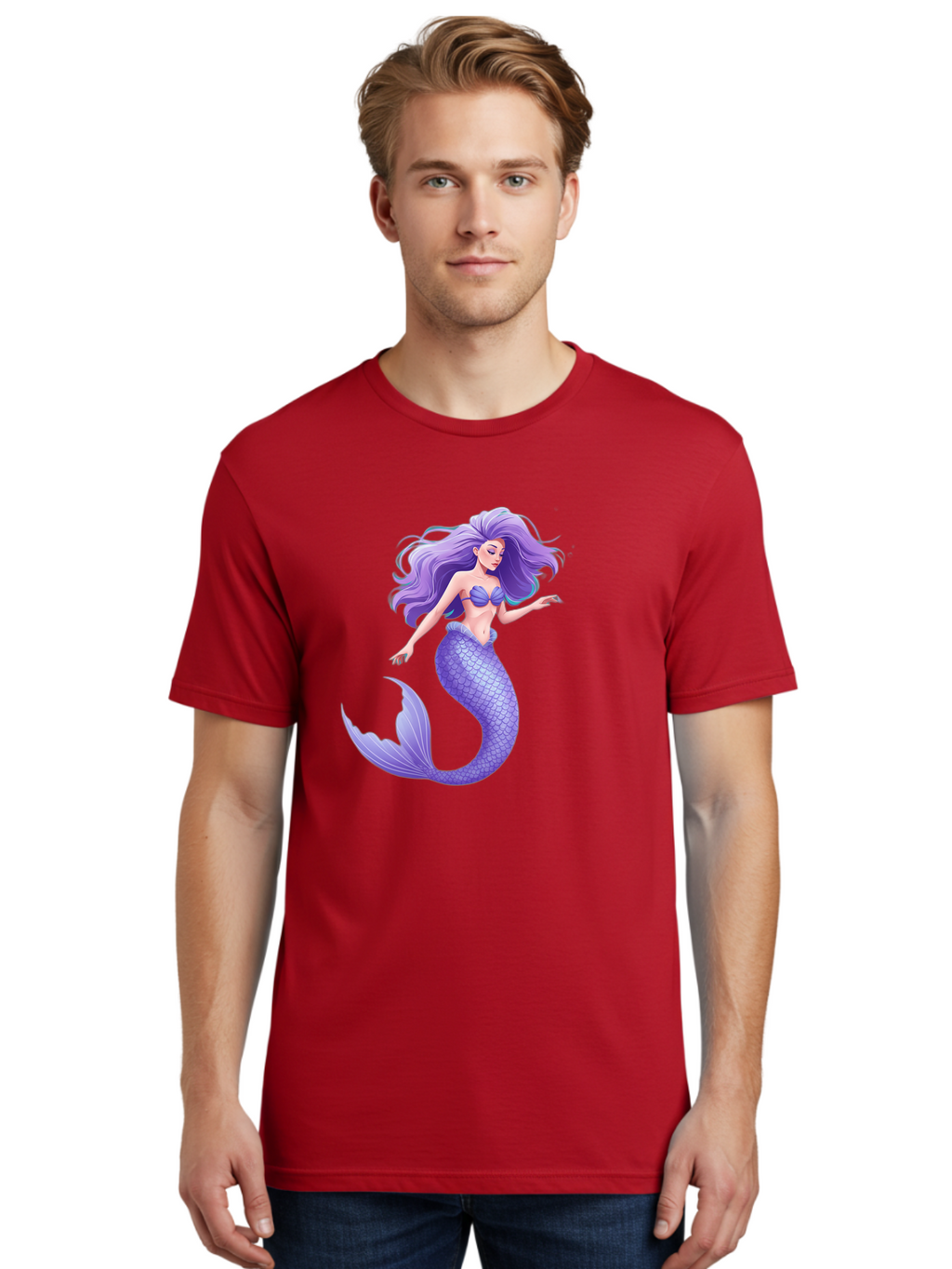 Purple-Mermaid-2 Men'S Graphic Tee, 100% Cotton, Comfortable Casual Summer Wear, Machine Washable, Vintage Camera, Old Camera, Antique Camera, Black Camera, Classic Photography, Photography Equipment, Nostalgic Device, Film Camera, Camera Art Baj204