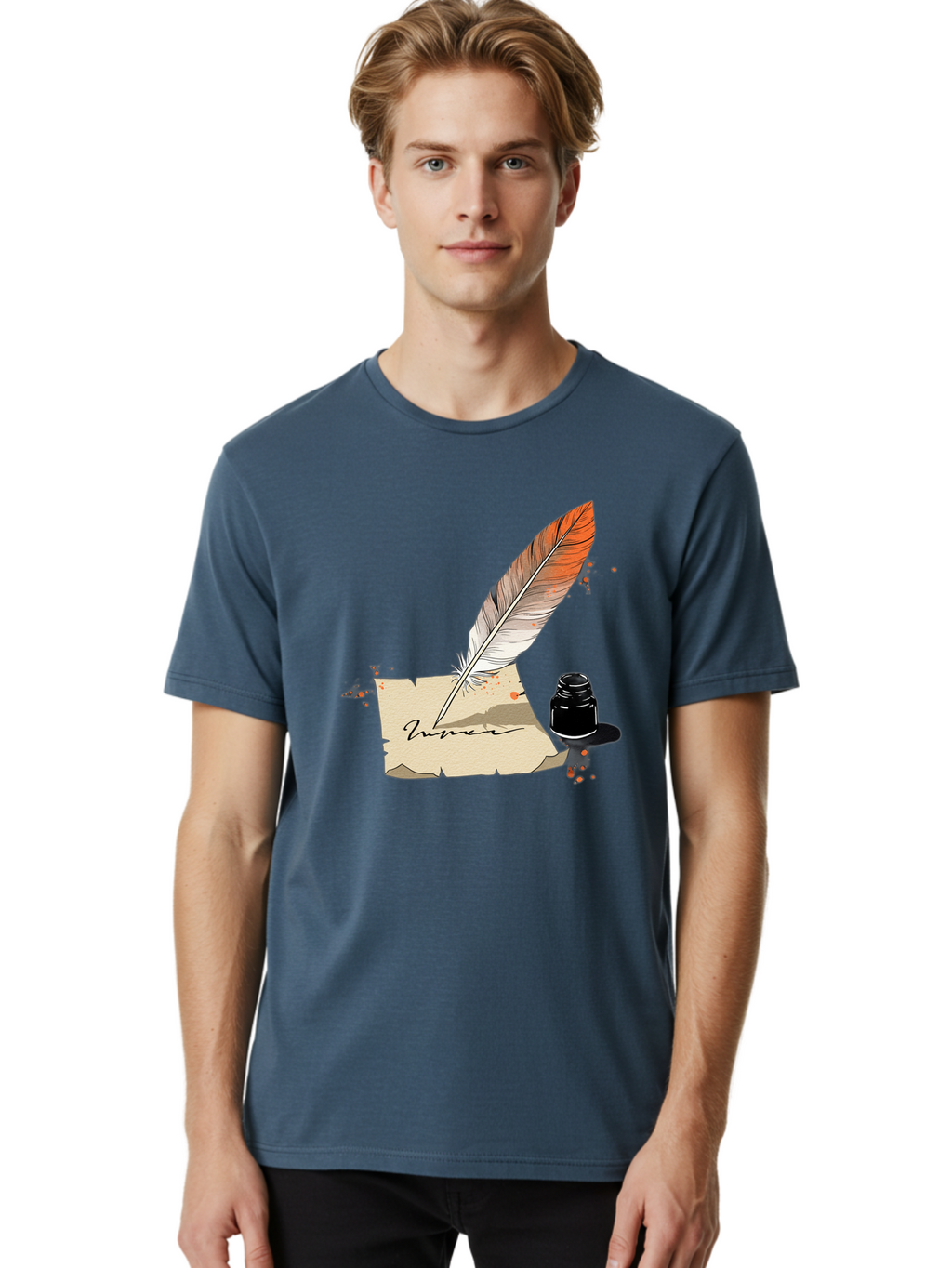 Quill-And-Ink Men'S Graphic Tee, 100% Cotton, Comfortable Casual Summer Wear, Machine Washable, Vintage Camera, Old Camera, Antique Camera, Black Camera, Classic Photography, Photography Equipment, Nostalgic Device, Film Camera, Camera Art Baj210