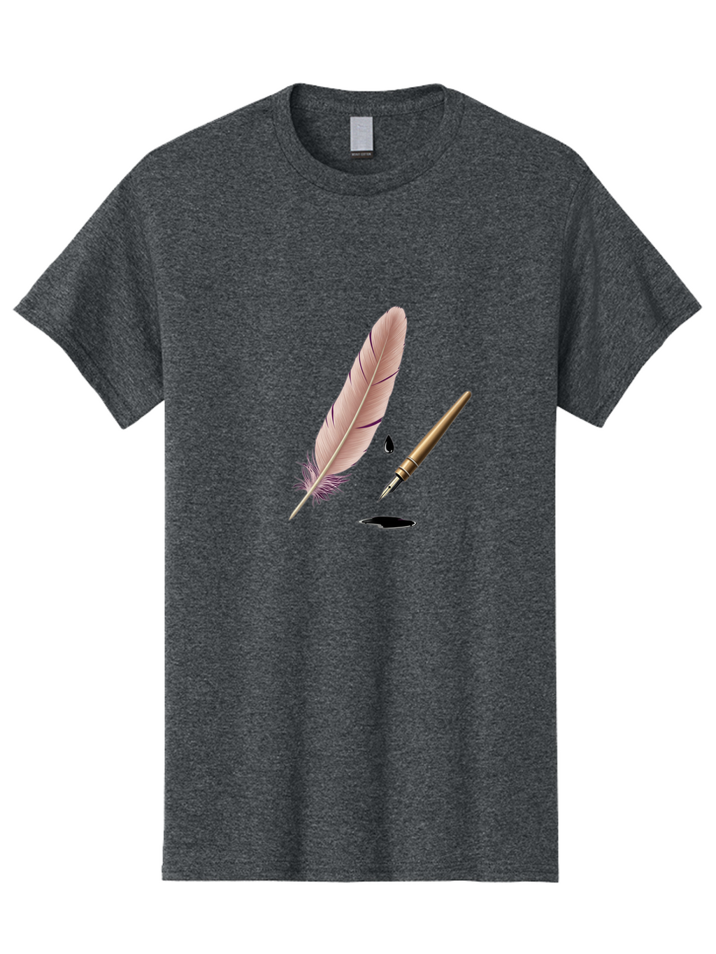 Quill-Pen-1 Men'S Graphic Tee, 100% Cotton, Comfortable Casual Summer Wear, Machine Washable, Vintage Camera, Old Camera, Antique Camera, Black Camera, Classic Photography, Photography Equipment, Nostalgic Device, Film Camera, Camera Art Baj212