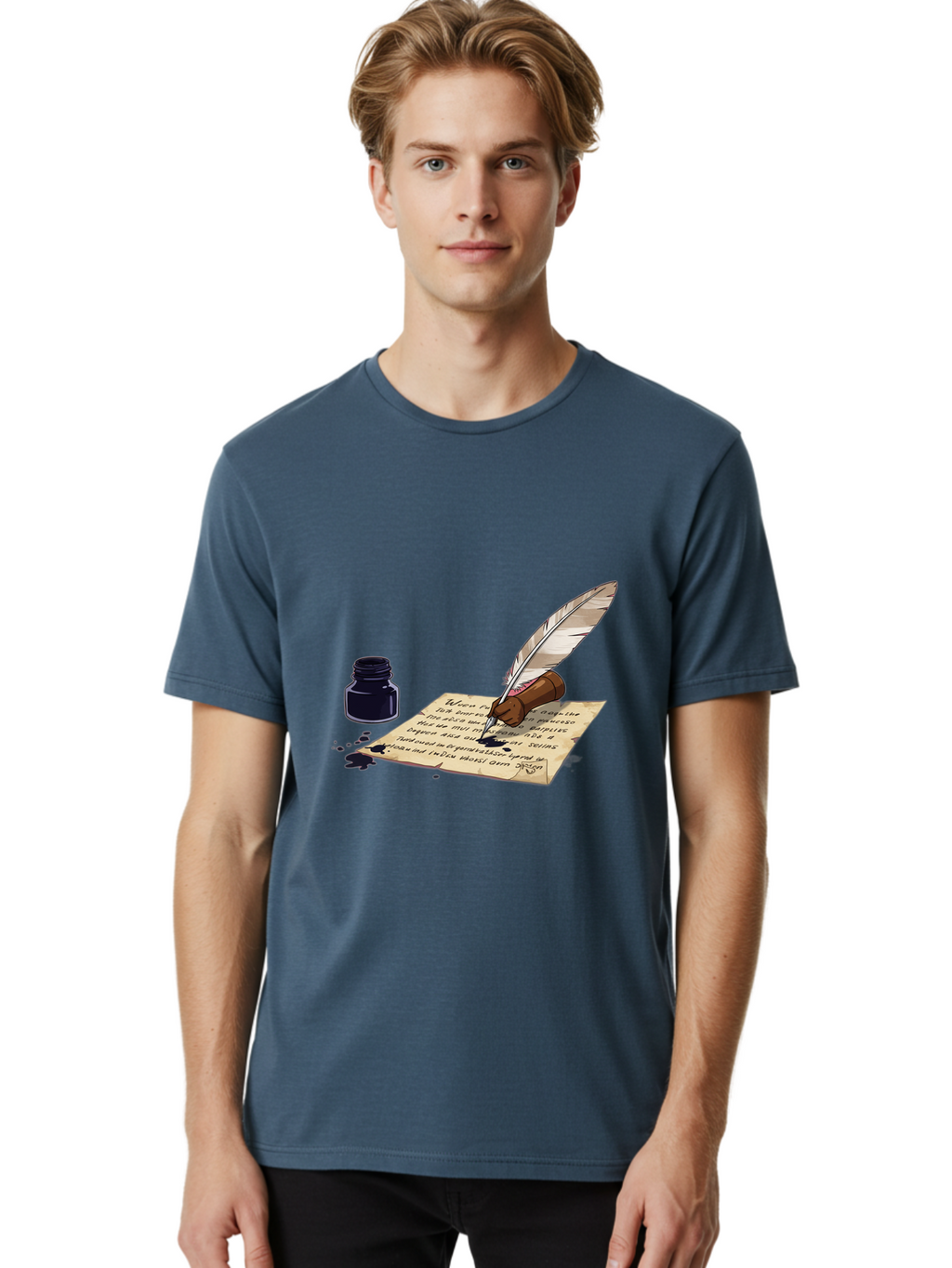Quill-Pen-And-Ink Men'S Graphic Tee, 100% Cotton, Comfortable Casual Summer Wear, Machine Washable, Vintage Camera, Old Camera, Antique Camera, Black Camera, Classic Photography, Photography Equipment, Nostalgic Device, Film Camera, Camera Art Baj213