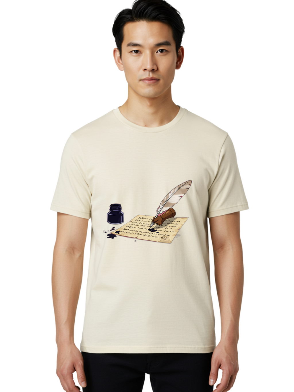 Quill-Pen-And-Ink Men'S Graphic Tee, 100% Cotton, Comfortable Casual Summer Wear, Machine Washable, Vintage Camera, Old Camera, Antique Camera, Black Camera, Classic Photography, Photography Equipment, Nostalgic Device, Film Camera, Camera Art Baj213