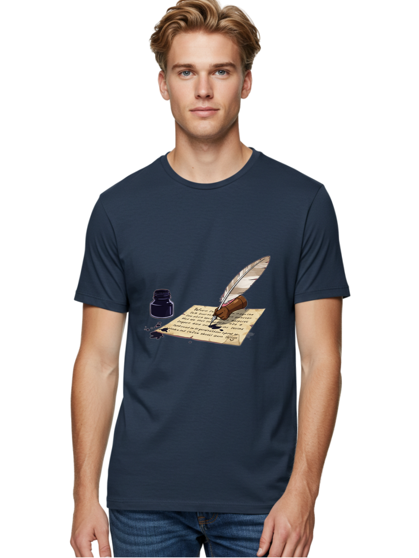 Quill-Pen-And-Ink Men'S Graphic Tee, 100% Cotton, Comfortable Casual Summer Wear, Machine Washable, Vintage Camera, Old Camera, Antique Camera, Black Camera, Classic Photography, Photography Equipment, Nostalgic Device, Film Camera, Camera Art Baj213