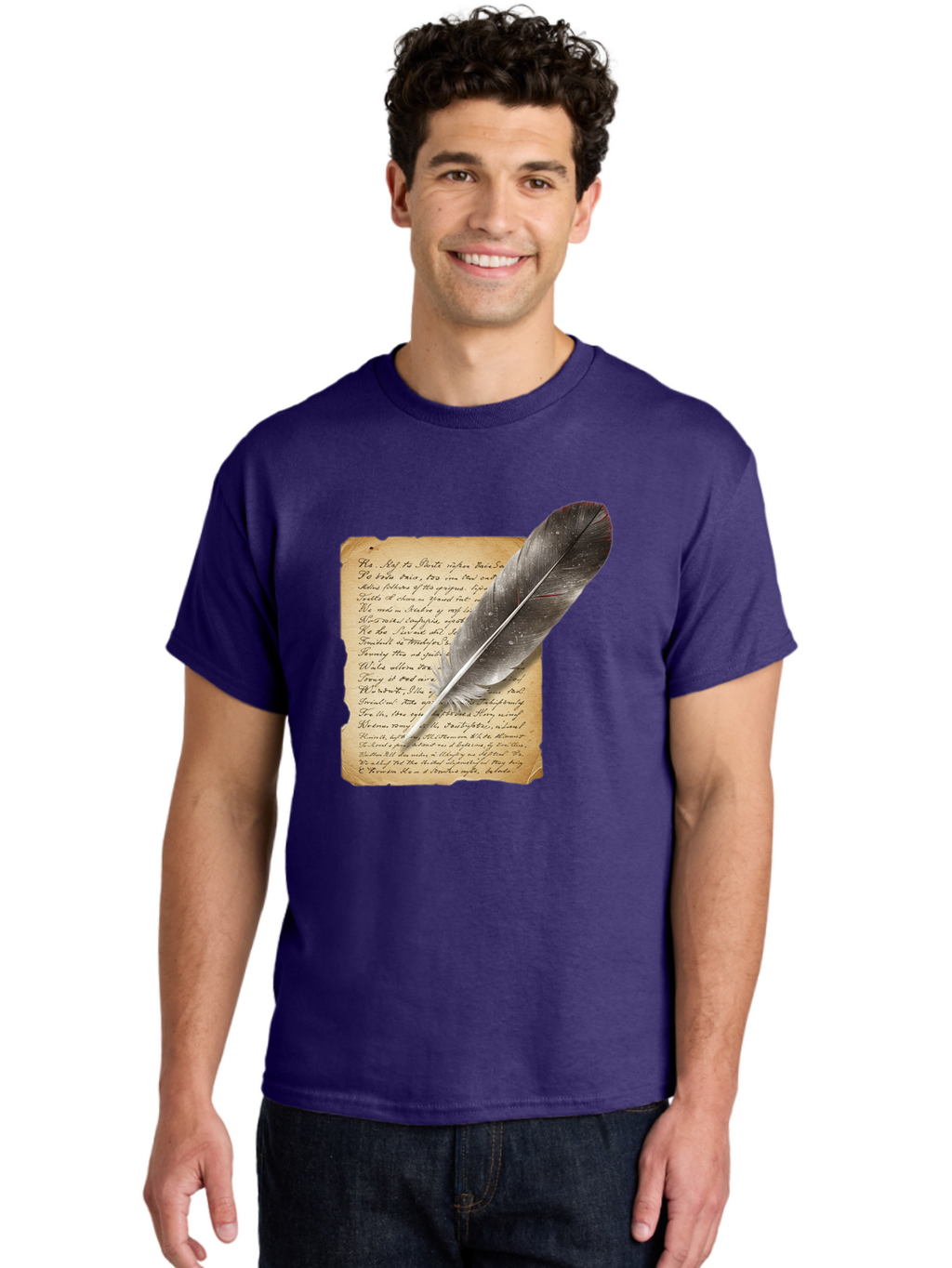 Quill-Pen-On-Parchment Men'S Graphic Tee, 100% Cotton, Comfortable Casual Summer Wear, Machine Washable, Vintage Camera, Old Camera, Antique Camera, Black Camera, Classic Photography, Photography Equipment, Nostalgic Device, Film Camera, Baj214