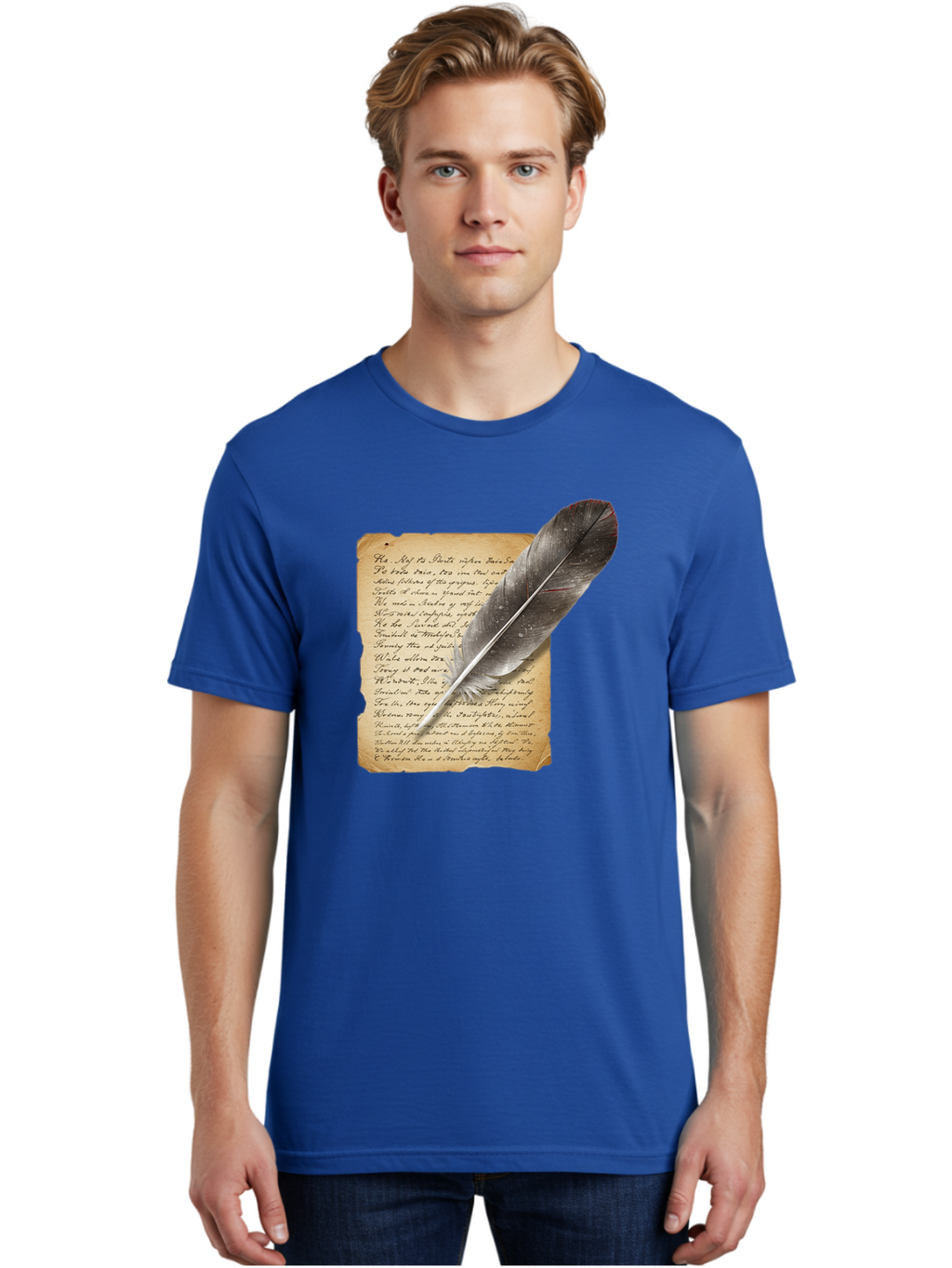 Quill-Pen-On-Parchment Men'S Graphic Tee, 100% Cotton, Comfortable Casual Summer Wear, Machine Washable, Vintage Camera, Old Camera, Antique Camera, Black Camera, Classic Photography, Photography Equipment, Nostalgic Device, Film Camera, Baj214