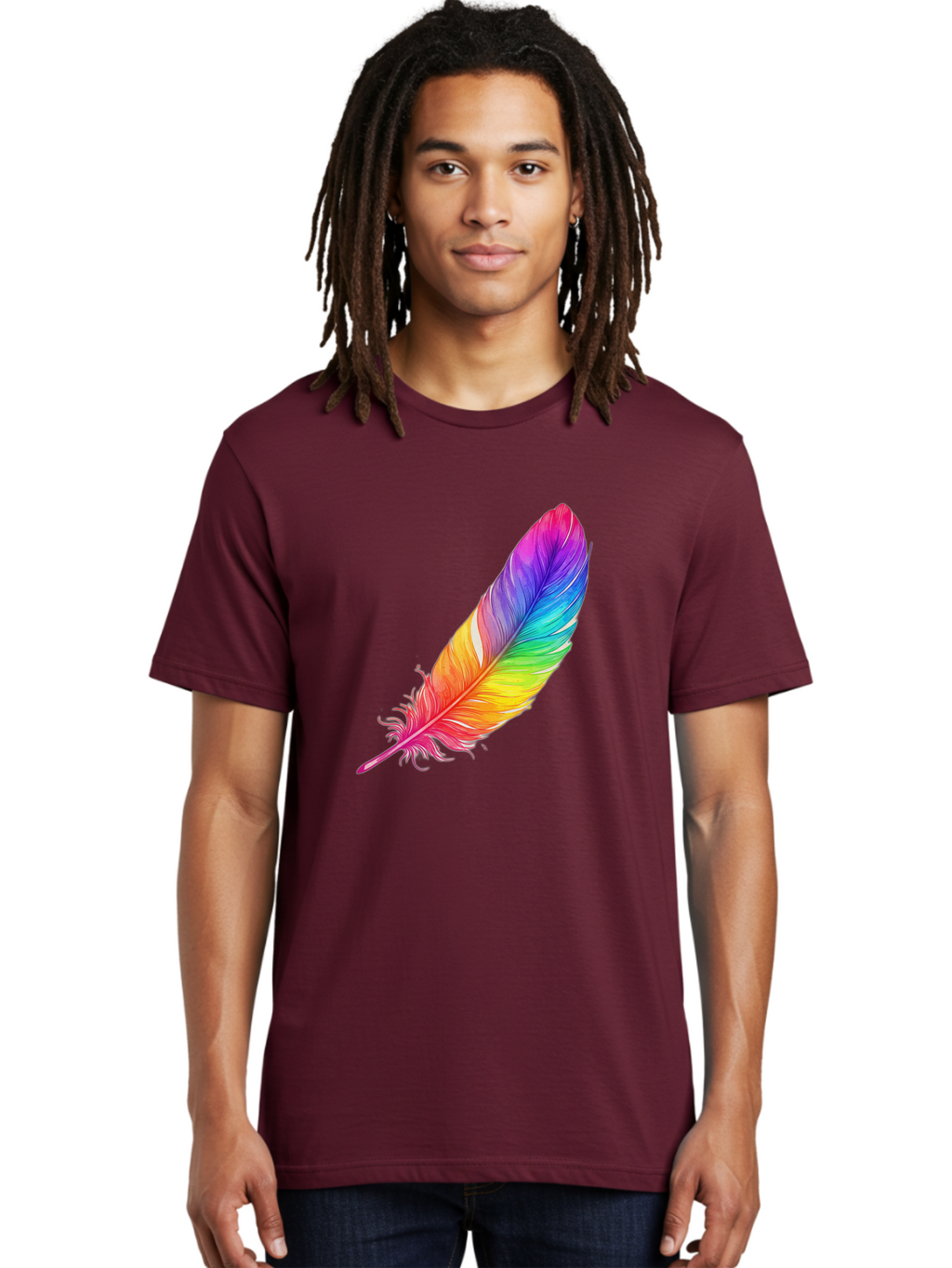 Rainbow-Feather-11 Men'S Graphic Tee, 100% Cotton, Comfortable Casual Summer Wear, Machine Washable, Vintage Camera, Old Camera, Antique Camera, Black Camera, Classic Photography, Photography Equipment, Nostalgic Device, Film Camera, Baj219