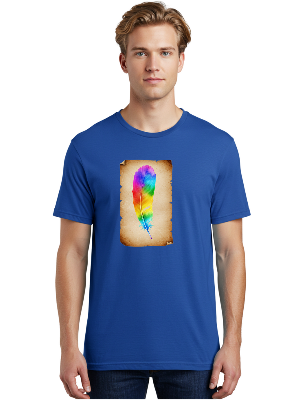Rainbow-Feather-12 Men'S Graphic Tee, 100% Cotton, Comfortable Casual Summer Wear, Machine Washable, Vintage Camera, Old Camera, Antique Camera, Black Camera, Classic Photography, Photography Equipment, Nostalgic Device, Film Camera, Baj220