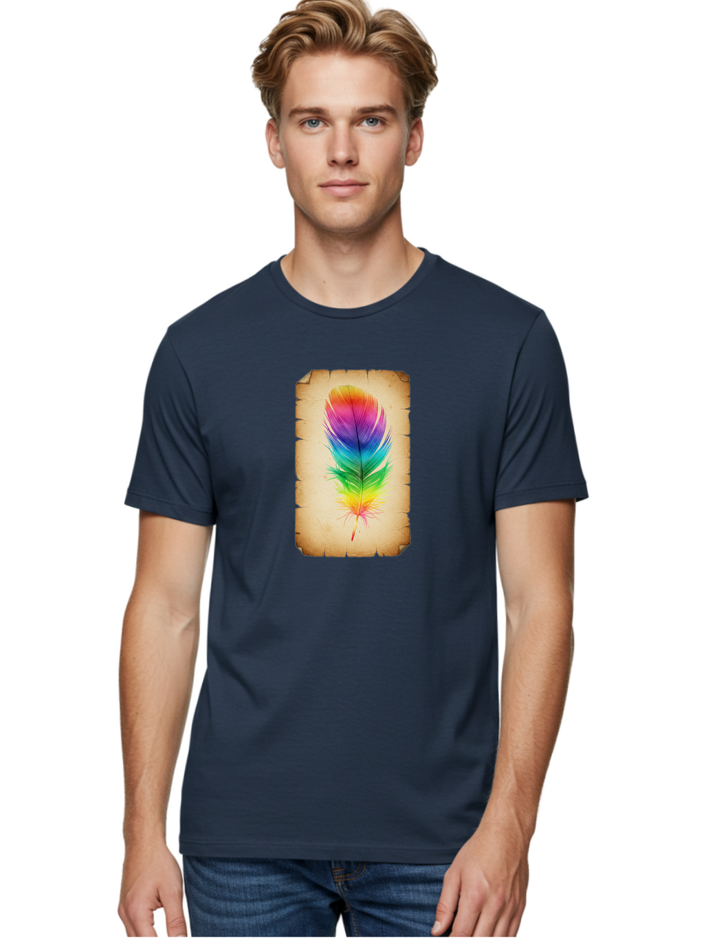 Rainbow-Feather-13 Men'S Graphic Tee, 100% Cotton, Comfortable Casual Summer Wear, Machine Washable, Vintage Camera, Old Camera, Antique Camera, Black Camera, Classic Photography, Photography Equipment, Nostalgic Device, Film Camera, Baj221