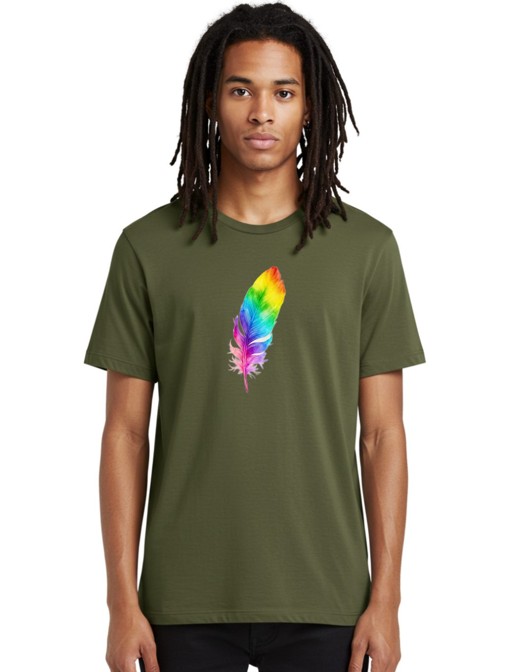 Rainbow-Feather-14 Men'S Graphic Tee, 100% Cotton, Comfortable Casual Summer Wear, Machine Washable, Vintage Camera, Old Camera, Antique Camera, Black Camera, Classic Photography, Photography Equipment, Nostalgic Device, Film Camera, Baj222