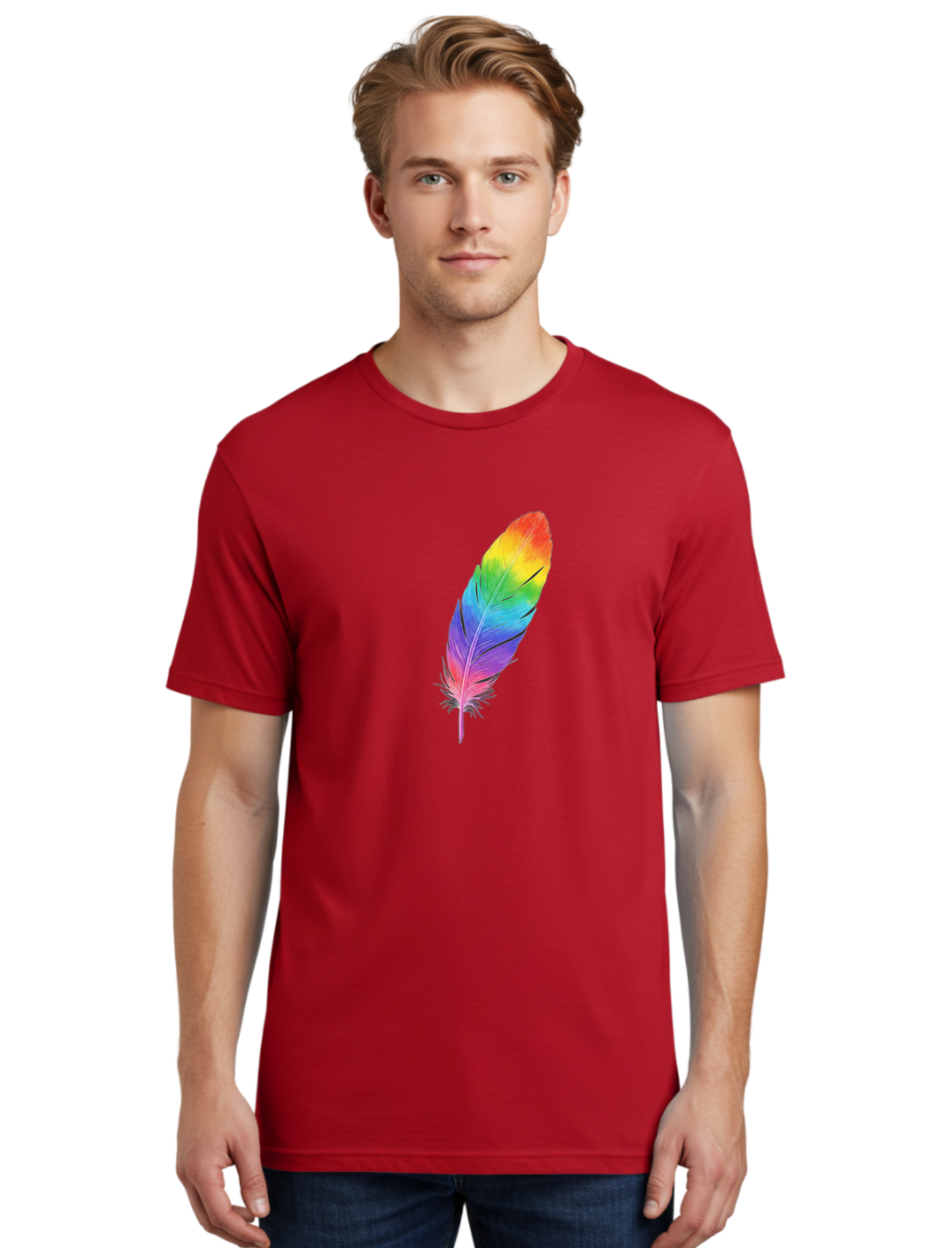 Rainbow-Feather-15 Men'S Graphic Tee, 100% Cotton, Comfortable Casual Summer Wear, Machine Washable, Vintage Camera, Old Camera, Antique Camera, Black Camera, Classic Photography, Photography Equipment, Nostalgic Device, Film Camera, Baj223