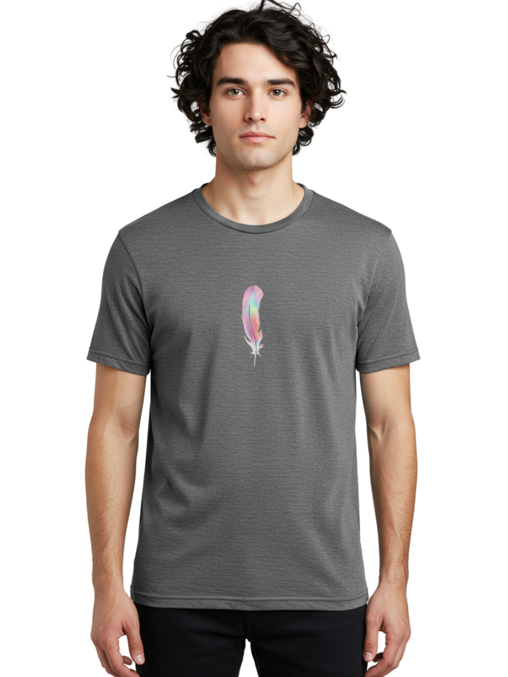 Rainbow-Feather-16 Men'S Graphic Tee, 100% Cotton, Comfortable Casual Summer Wear, Machine Washable, Vintage Camera, Old Camera, Antique Camera, Black Camera, Classic Photography, Photography Equipment, Nostalgic Device, Film Camera, Baj224